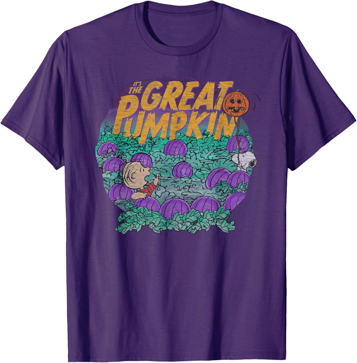 Peanuts Halloween Linus and Snoopy Great Pumpkin T-Shirt for All Ages - 8