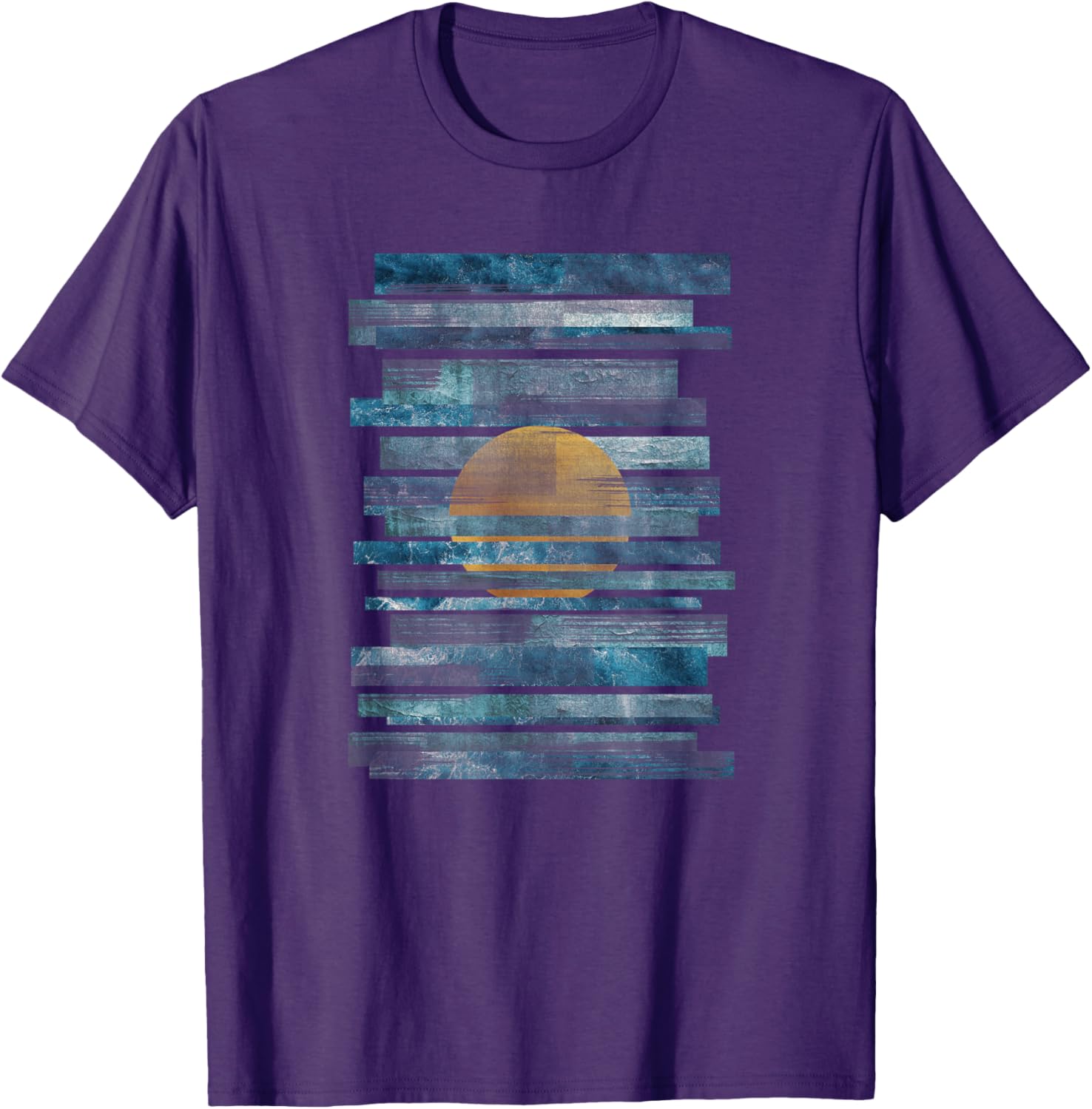 Oceanic Sunset Strips T-Shirt for Effortless Style and Comfort - 11