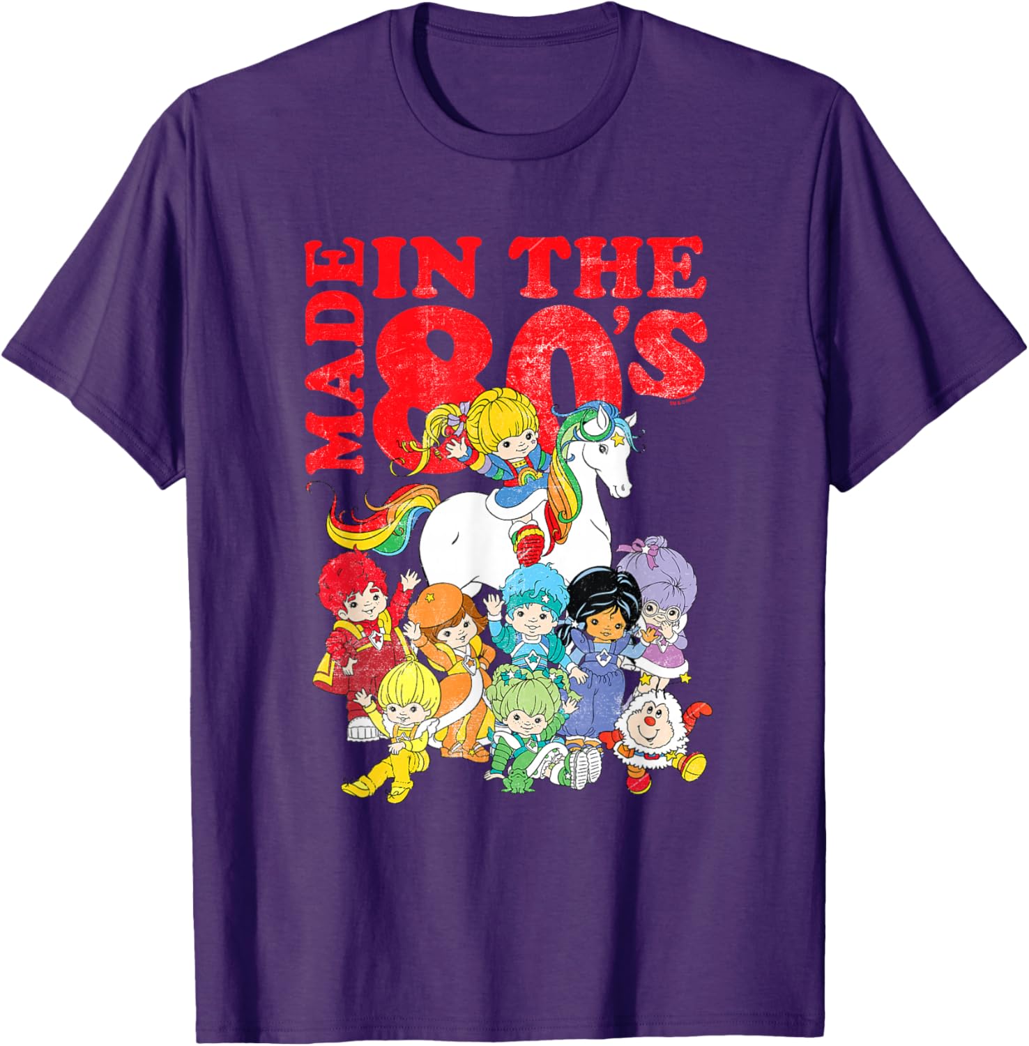 Rainbow Brite Vintage Distressed T-Shirt 80s Group Shot for Fans - 3