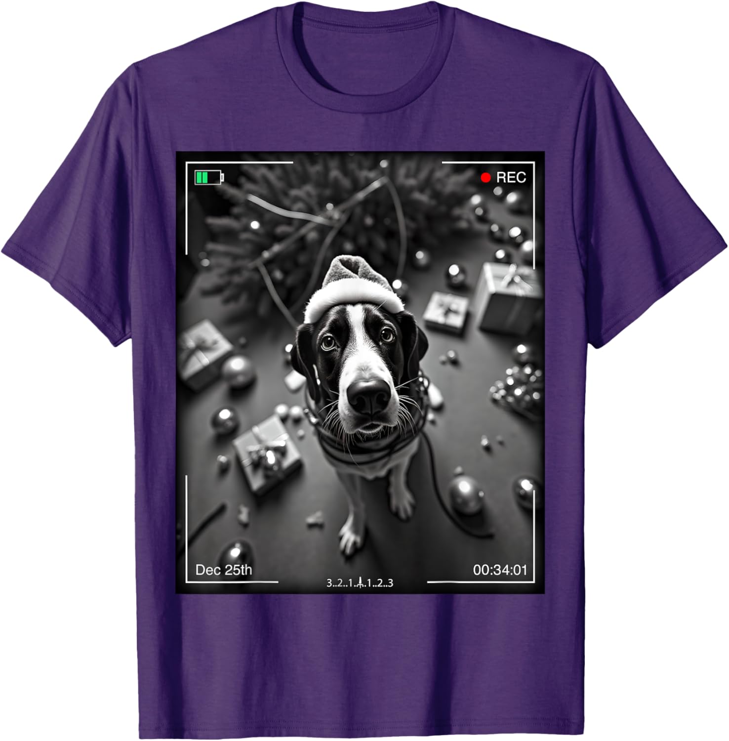 Festive Christmas Tree Walker Coonhound T-Shirt for Dog Lovers - 5