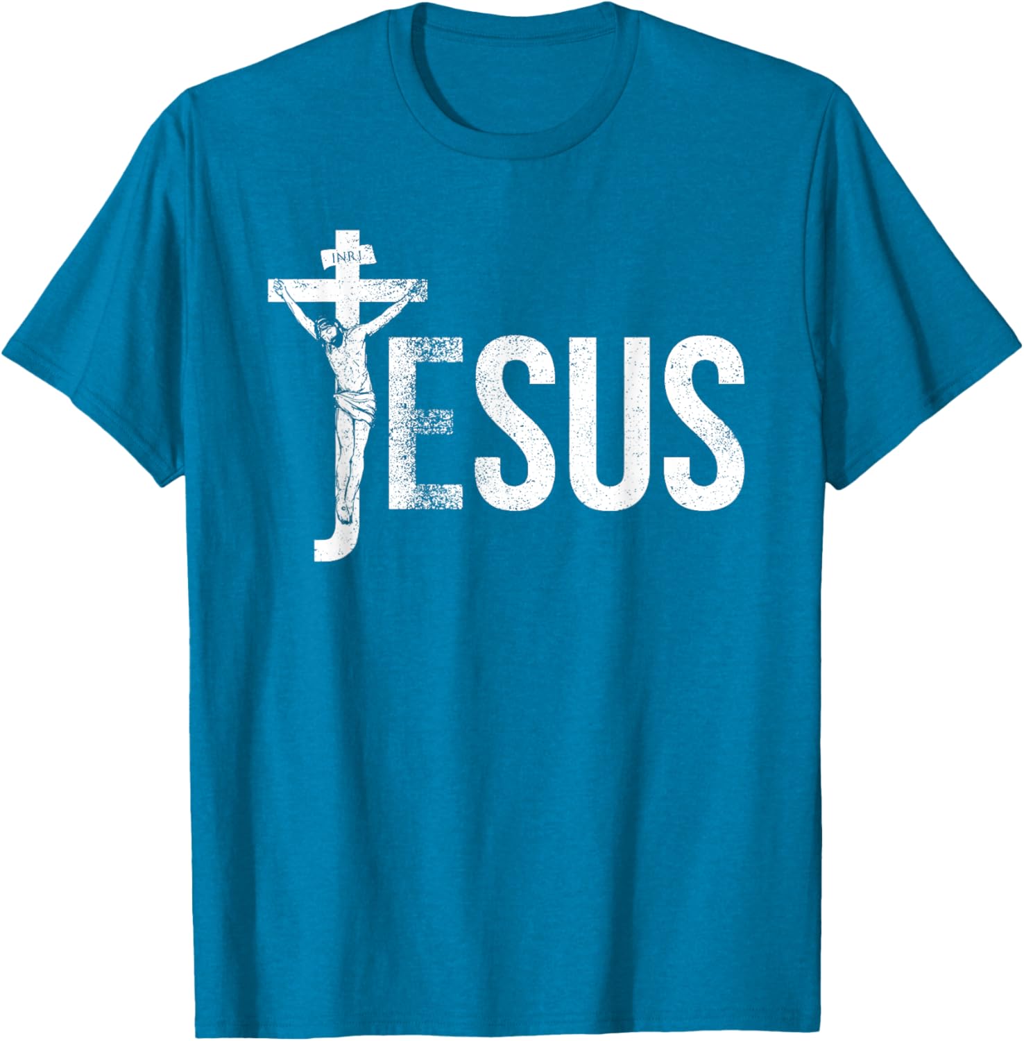 Vintage Jesus Christ Crucifixion T-Shirt with Crown of Thorns Design - 11