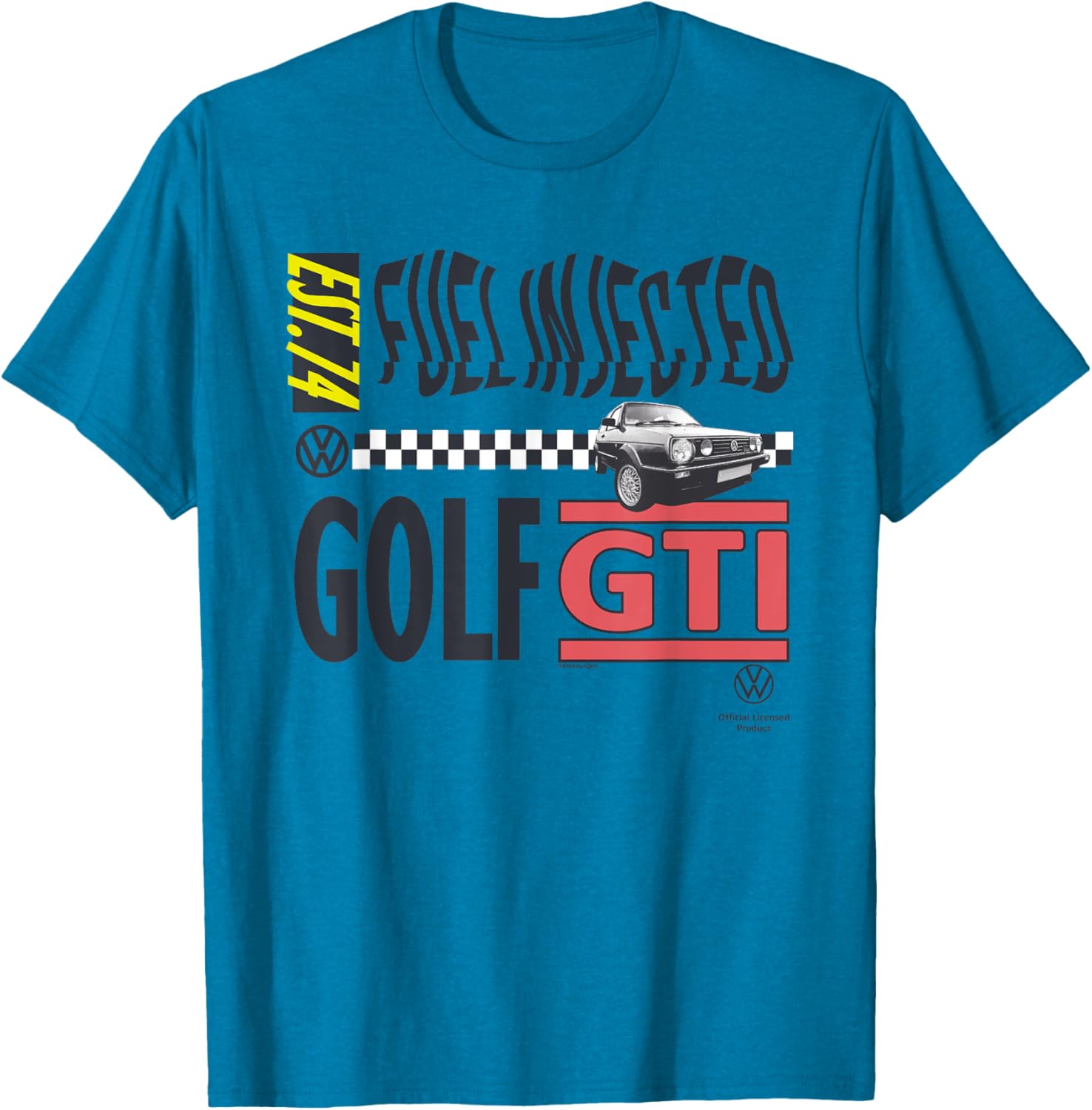 Volkswagen Golf GTI Retro 90s Fuel Injected T-Shirt for Car Enthusiasts - 1
