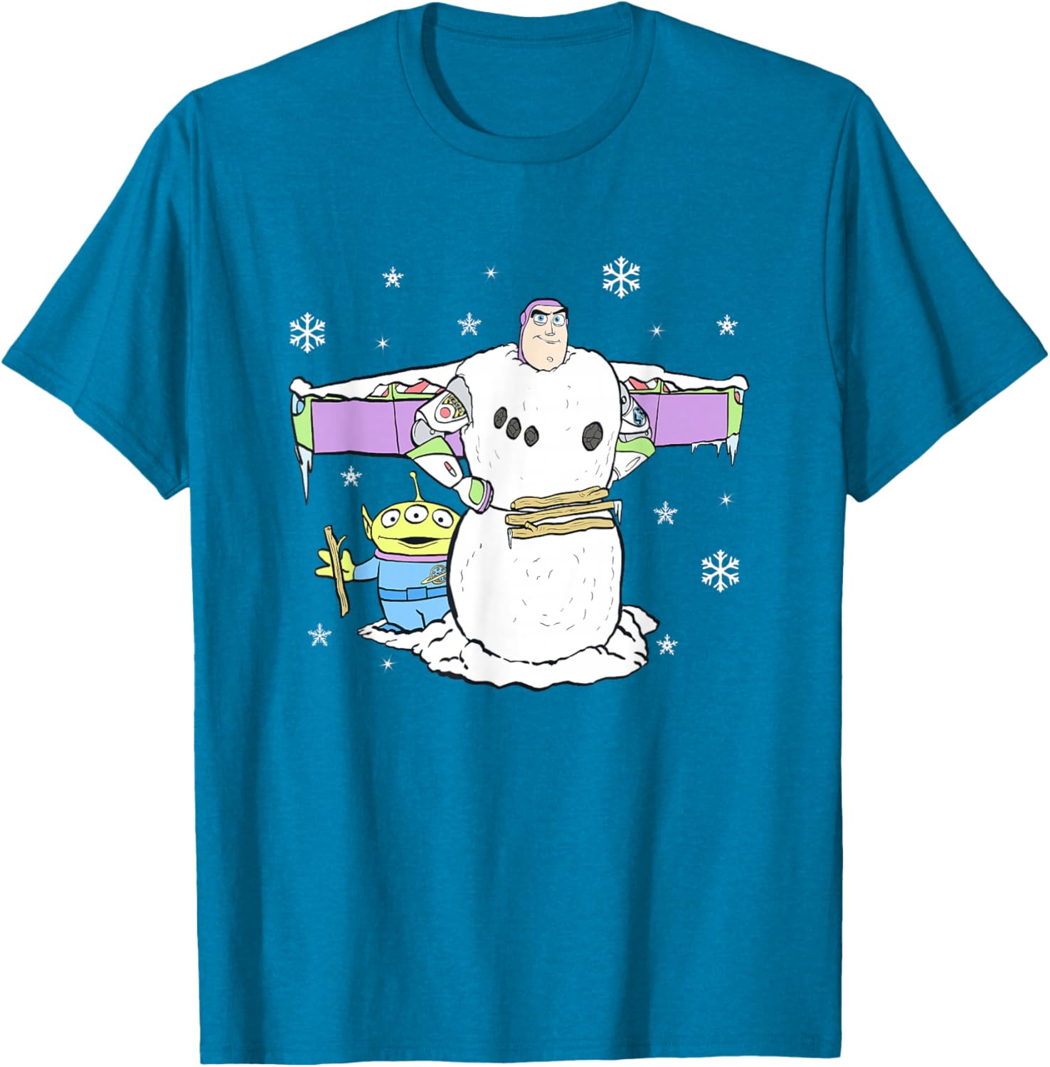 Disney Pixar Toy Story Christmas Buzz Snowman Logo T-Shirt for Kids - 1