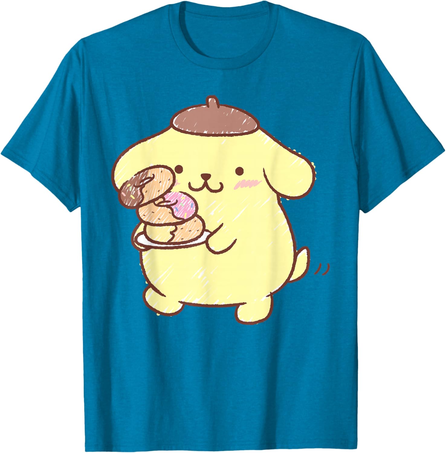Pompompurin Donuts T-Shirt Cute & Comfy Clothing for Fans - 6