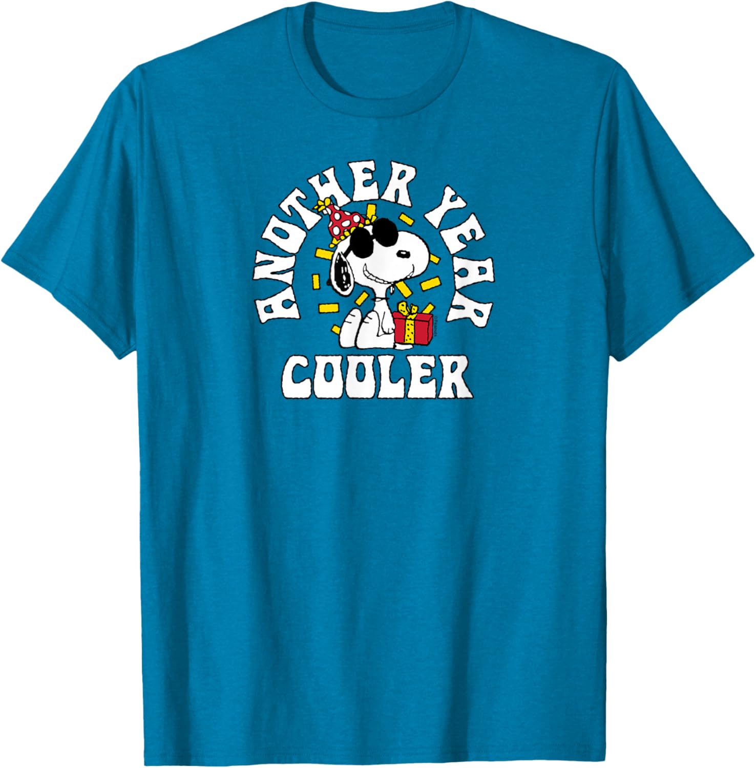 Snoopy Birthday Another Year Cooler T-Shirt for Fun Peanuts Fans - 2