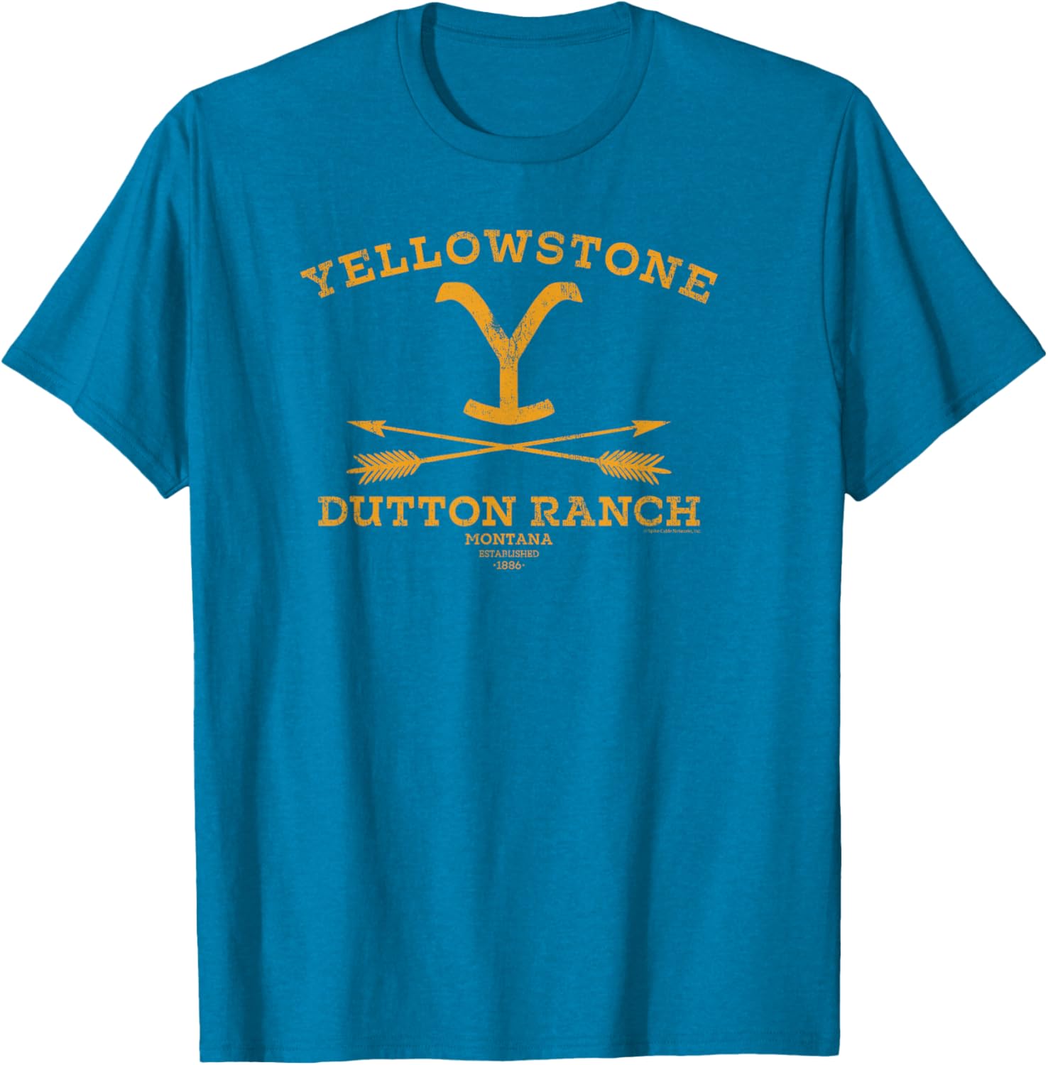 Yellowstone Dutton Ranch Arrows T-Shirt for Women - Black Crew Neck Cotton Blend - 6