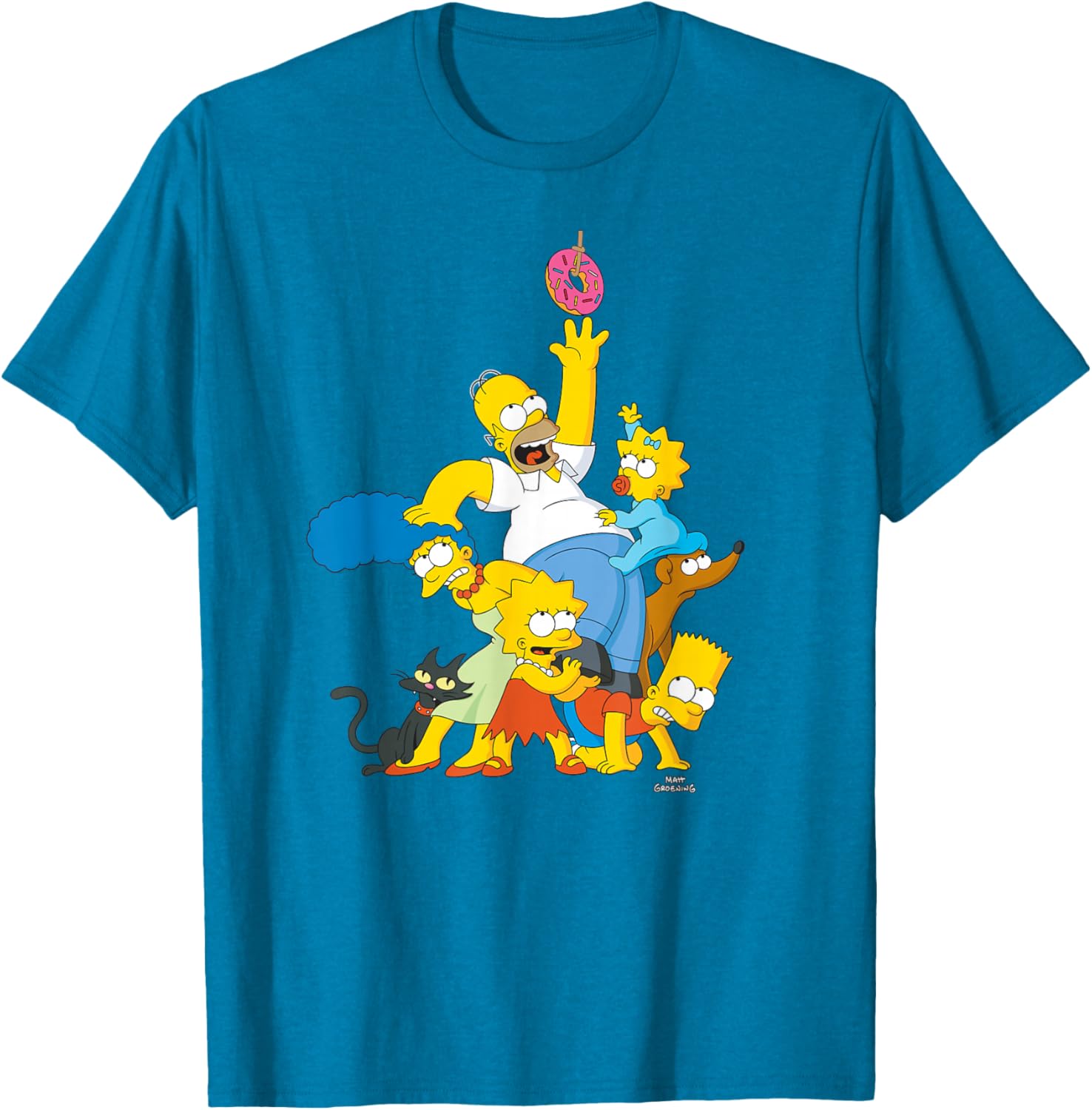 The Simpsons Family Donut Reach T-Shirt for Fun and Stylish Fans - 1