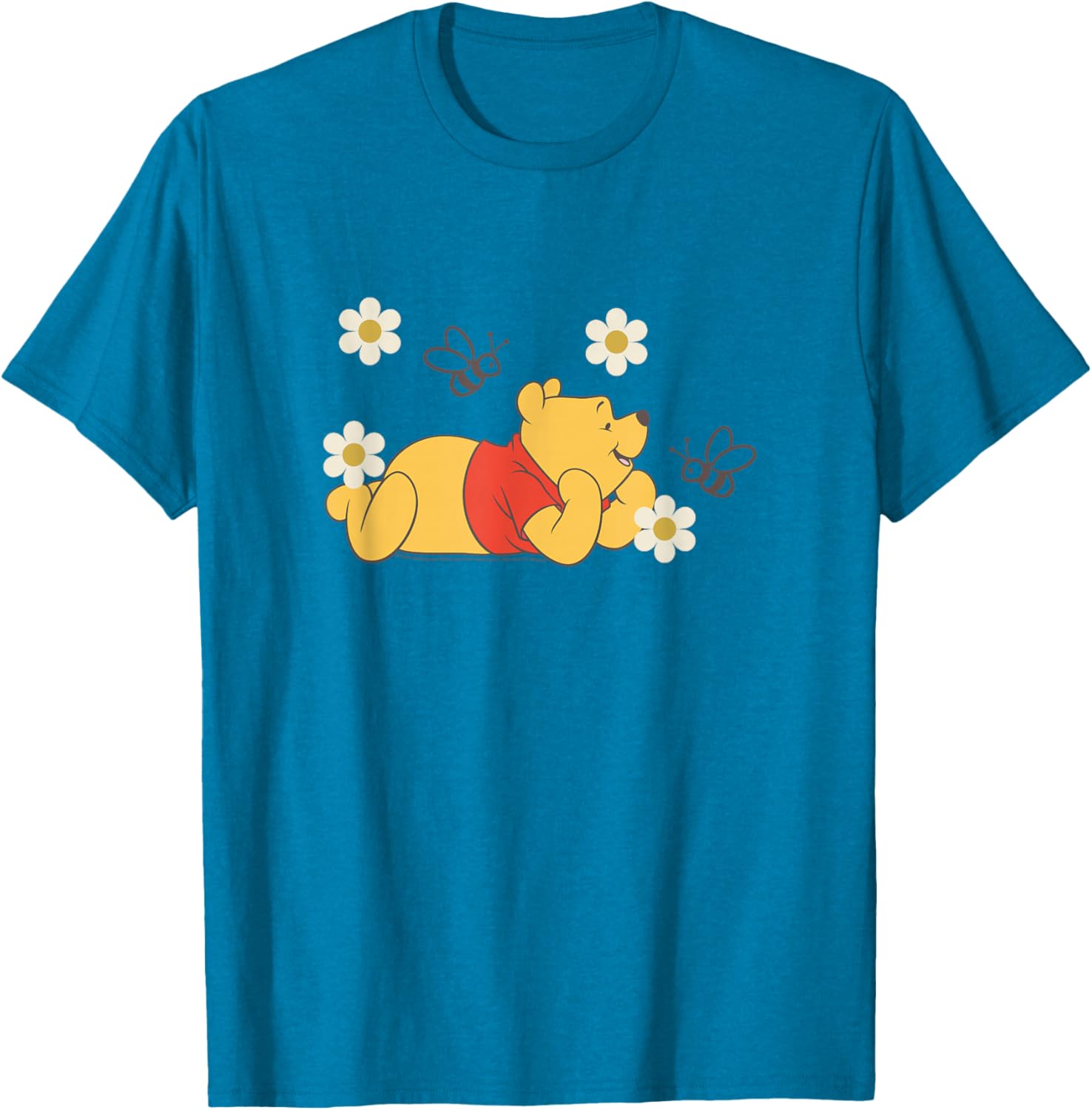 Winnie The Pooh Floral T-Shirt with Bees - Cute Nature-Inspired Apparel - 5