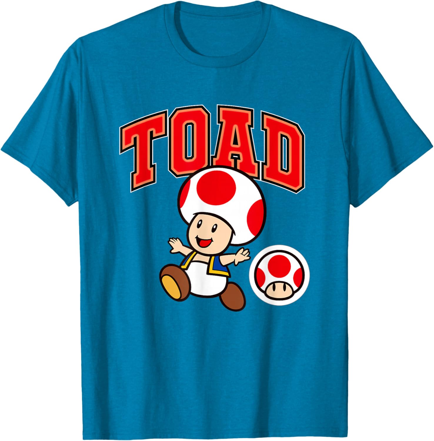 Super Mario Toad Collegiate Style T-Shirt for Fun Gaming Fashion - 21