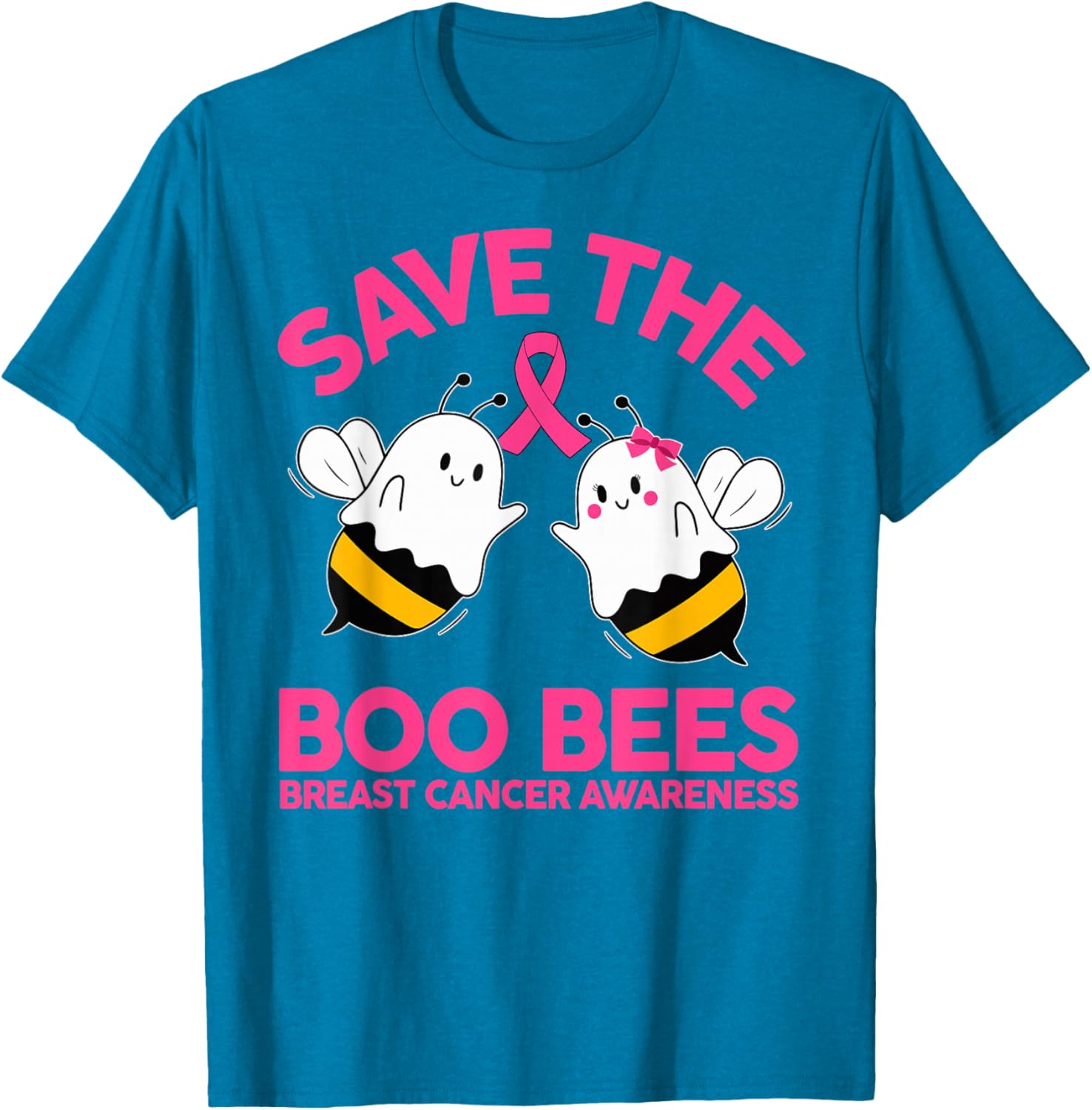 Save The Boobees Breast Cancer Halloween T-Shirt for Women - 4