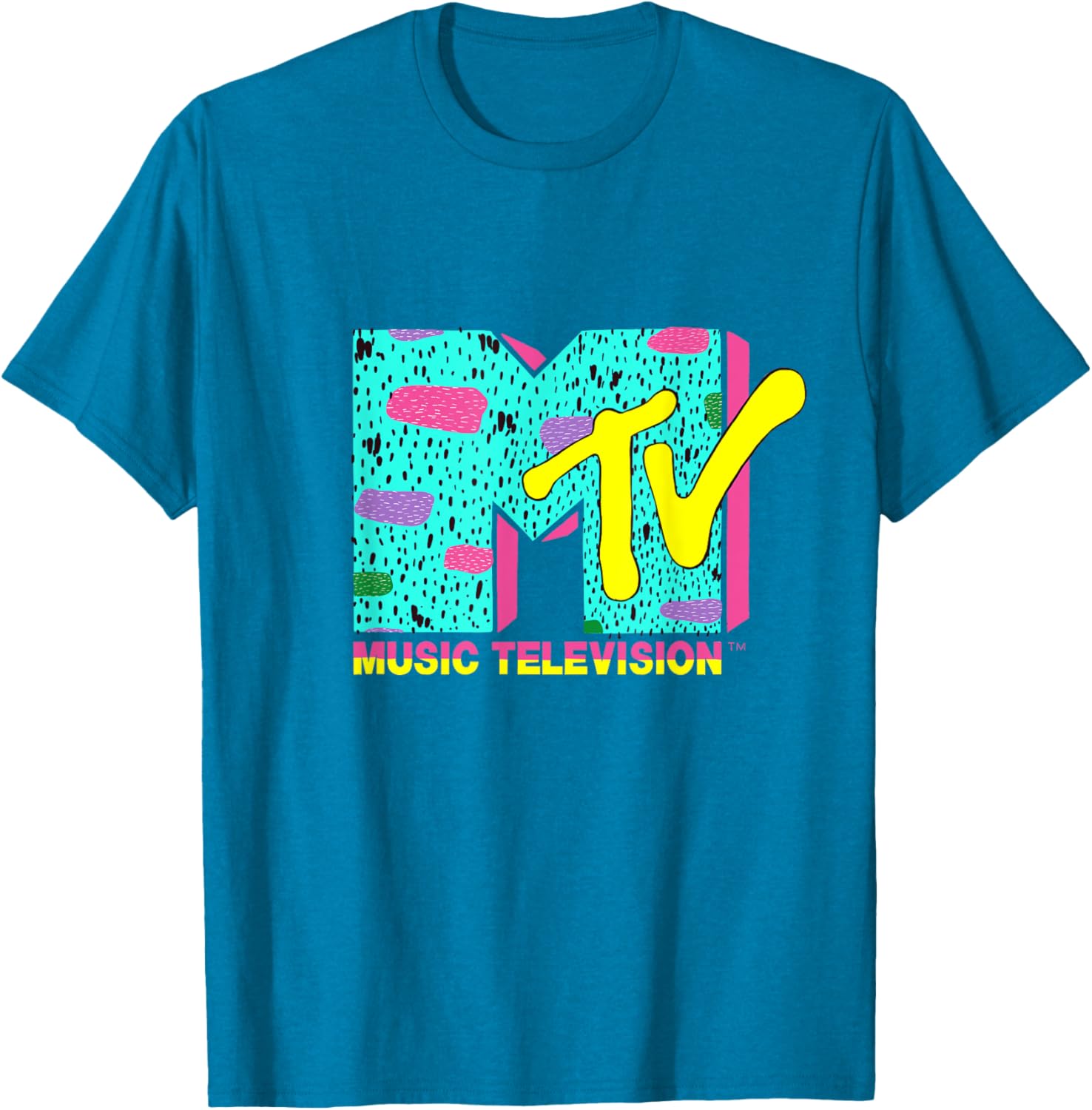 Vibrant Mademark x MTV Logo T-Shirt with Funky Design for Enthusiasts - 3