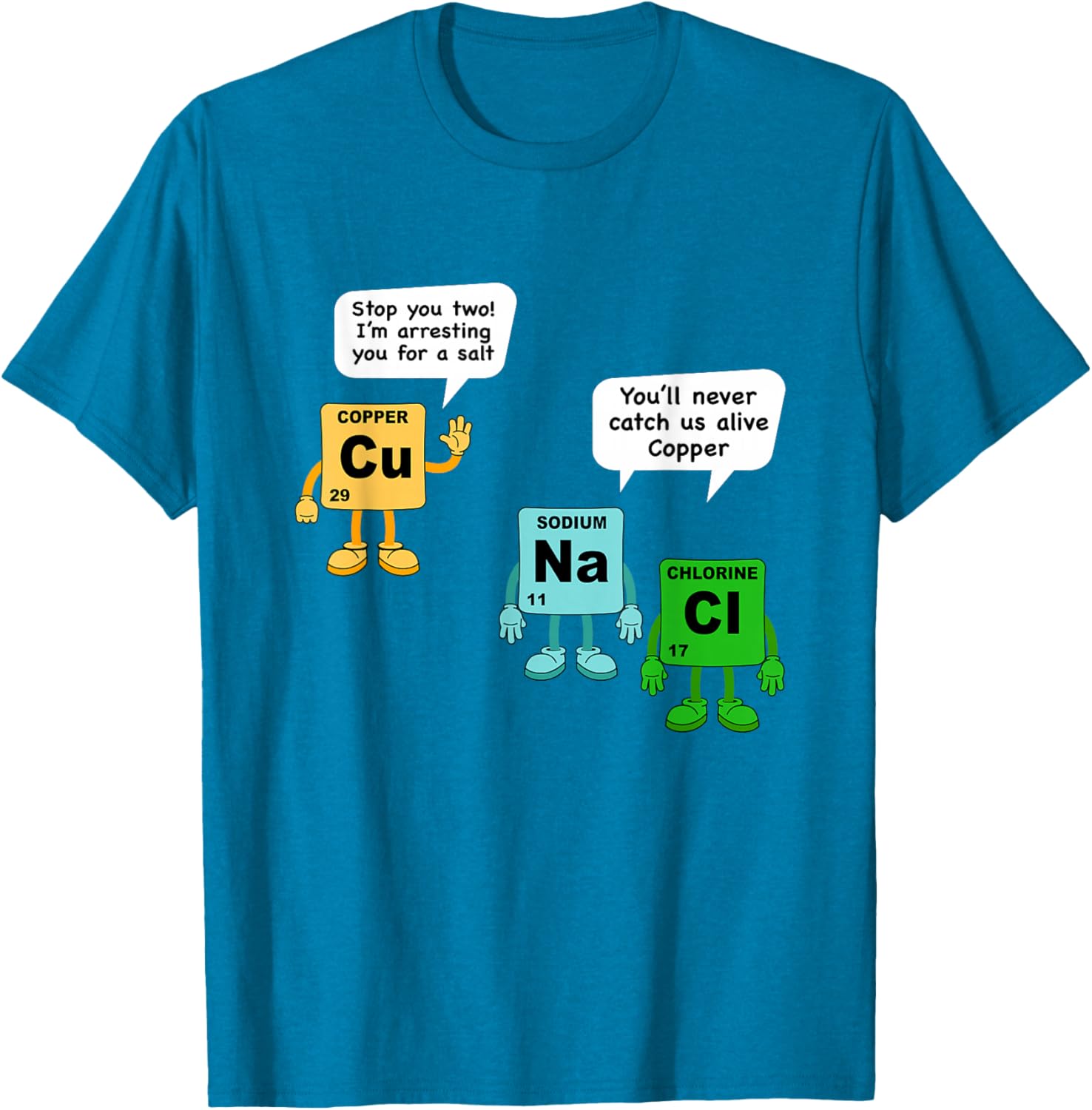 Salt and Copper Chemistry T-Shirt for Students - Fun Science Apparel - 11