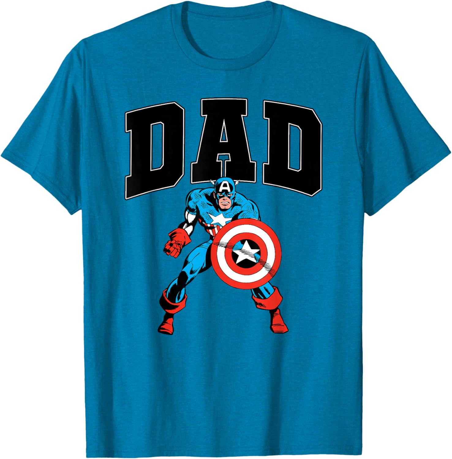 Retro Captain America Dad T-Shirt for Marvel Comics Father's Day Gift - 2