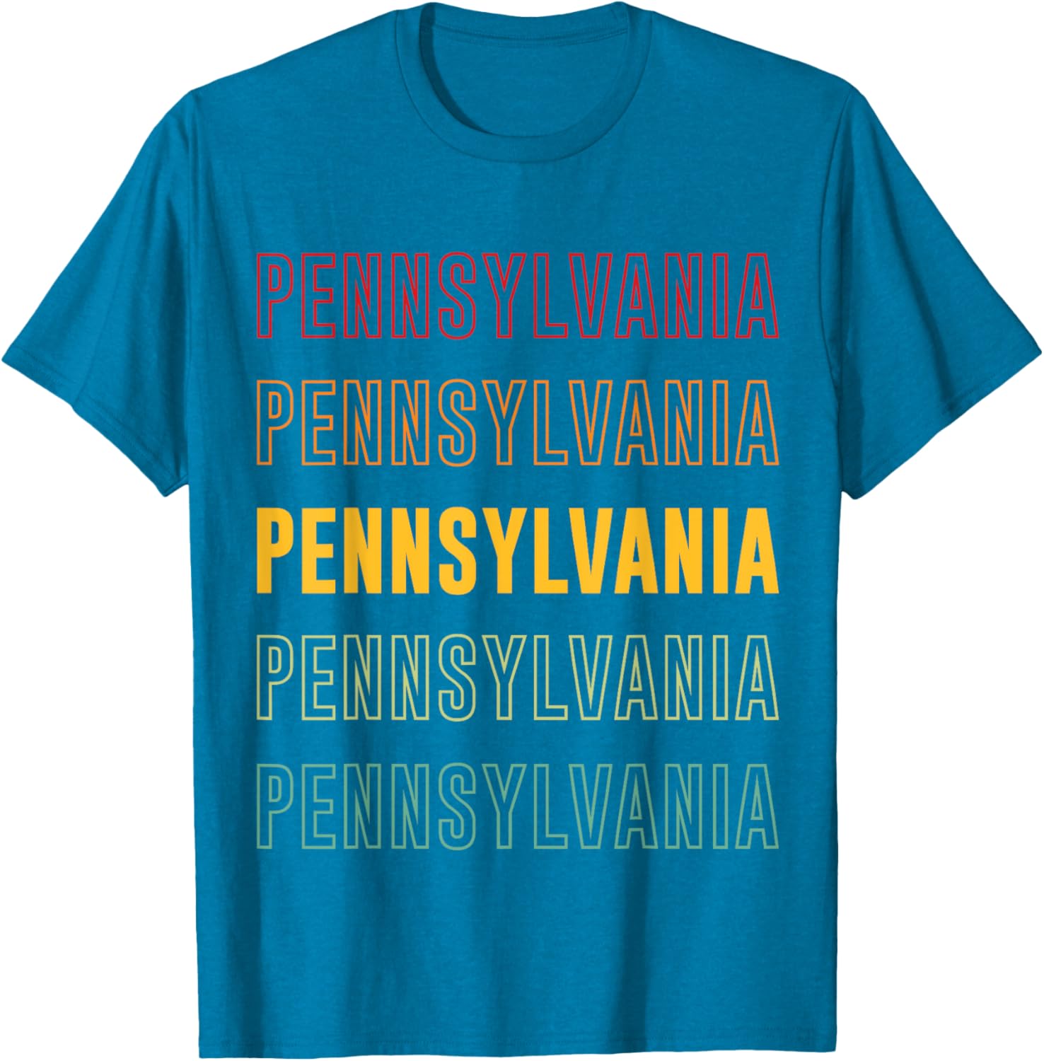 Vibrant Pennsylvania Rainbow T-Shirt for Stylish Comfort and Fun Fashion - 21