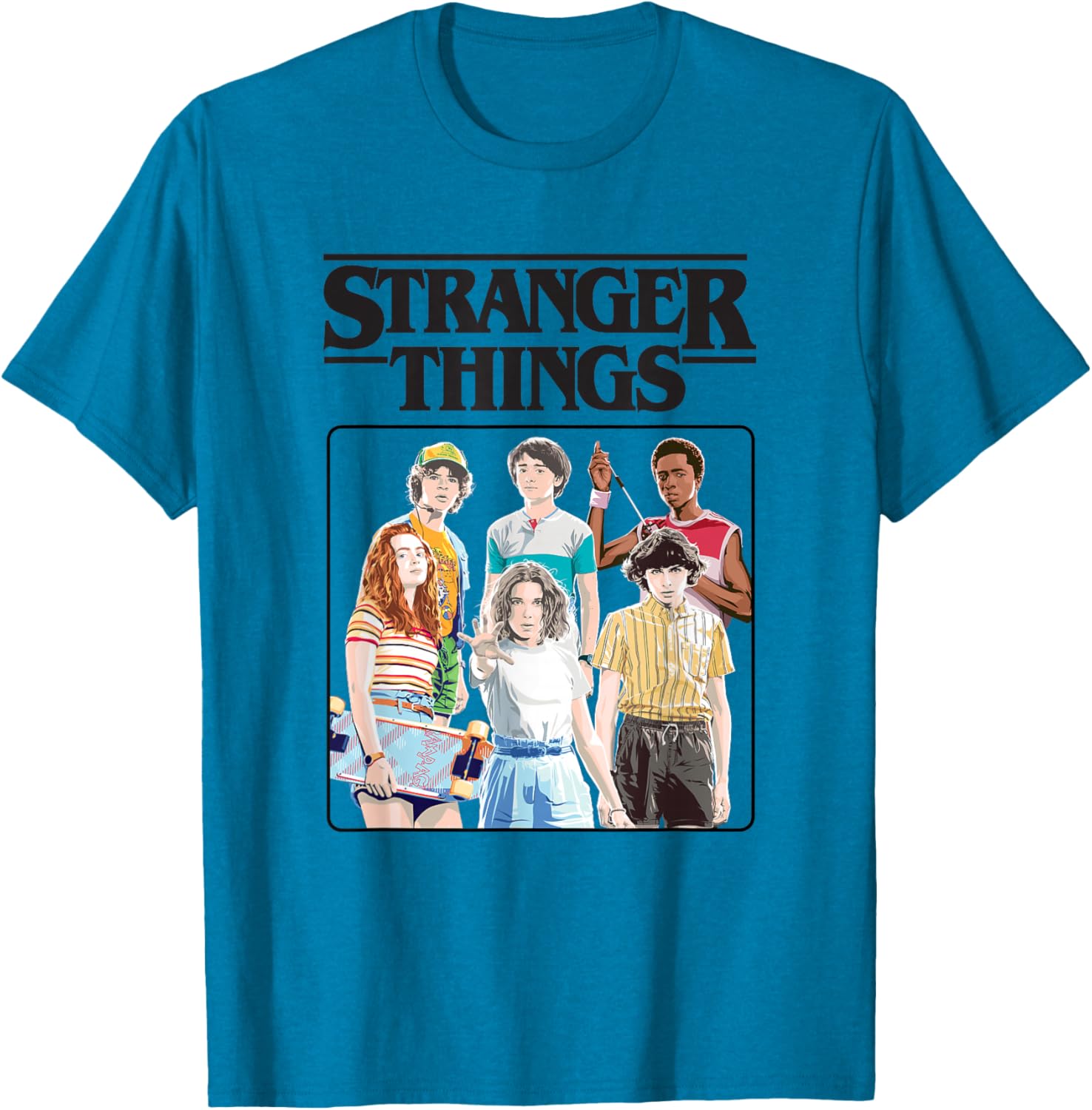 Stranger Things Vintage Eighties T-Shirt with Retro Group Logo Design - 5
