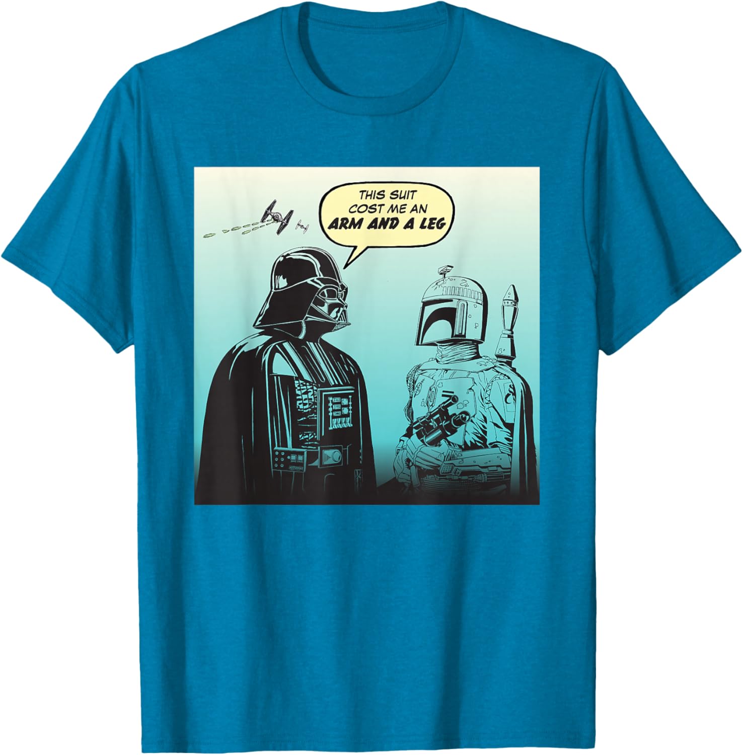 Star Wars Funny Darth Vader and Boba Fett Comic T-Shirt for Fans - 2