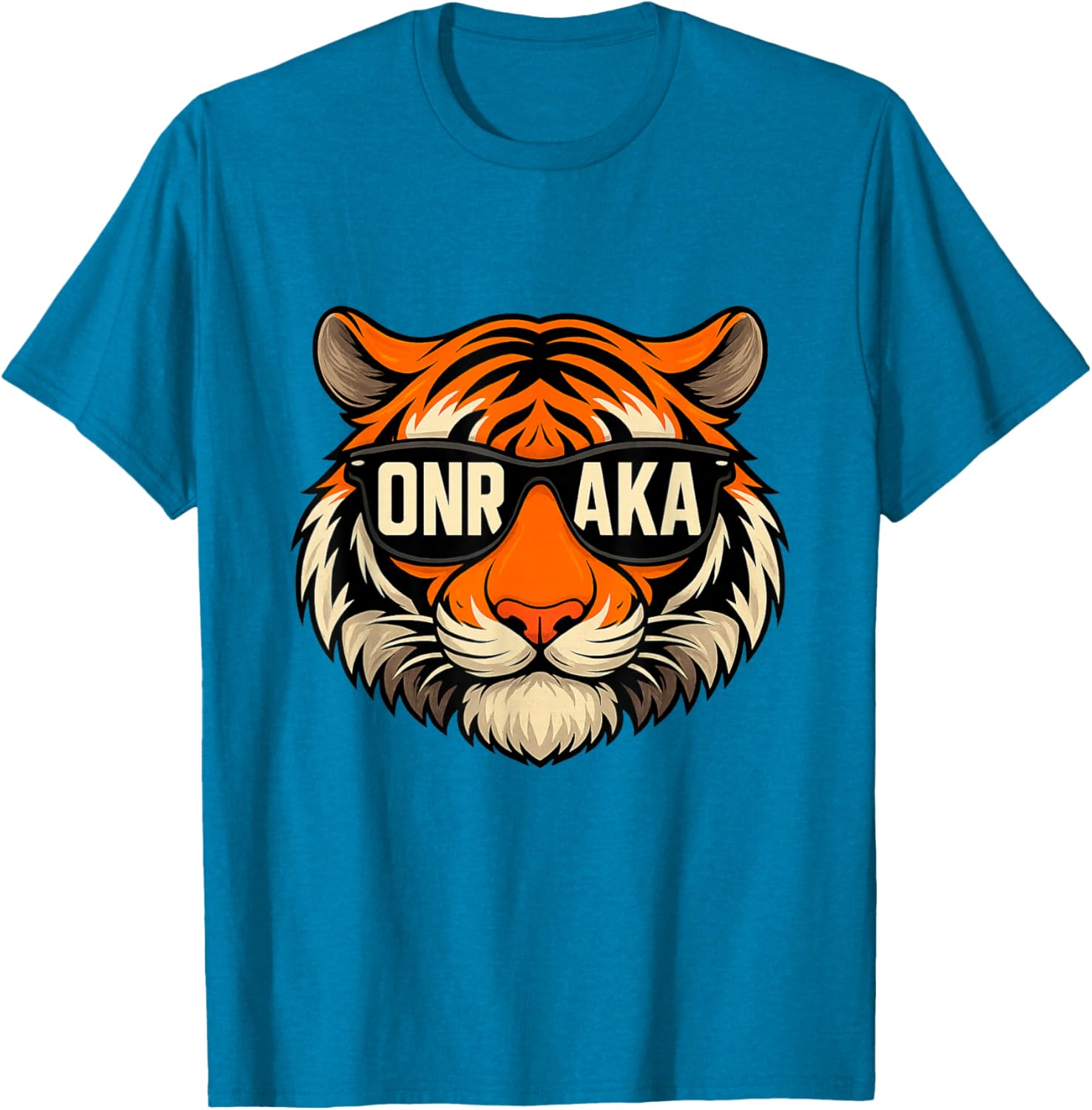Vintage Tiger Graphic T-Shirt Onrakas Retro Sunglasses Unity Apparel - 7