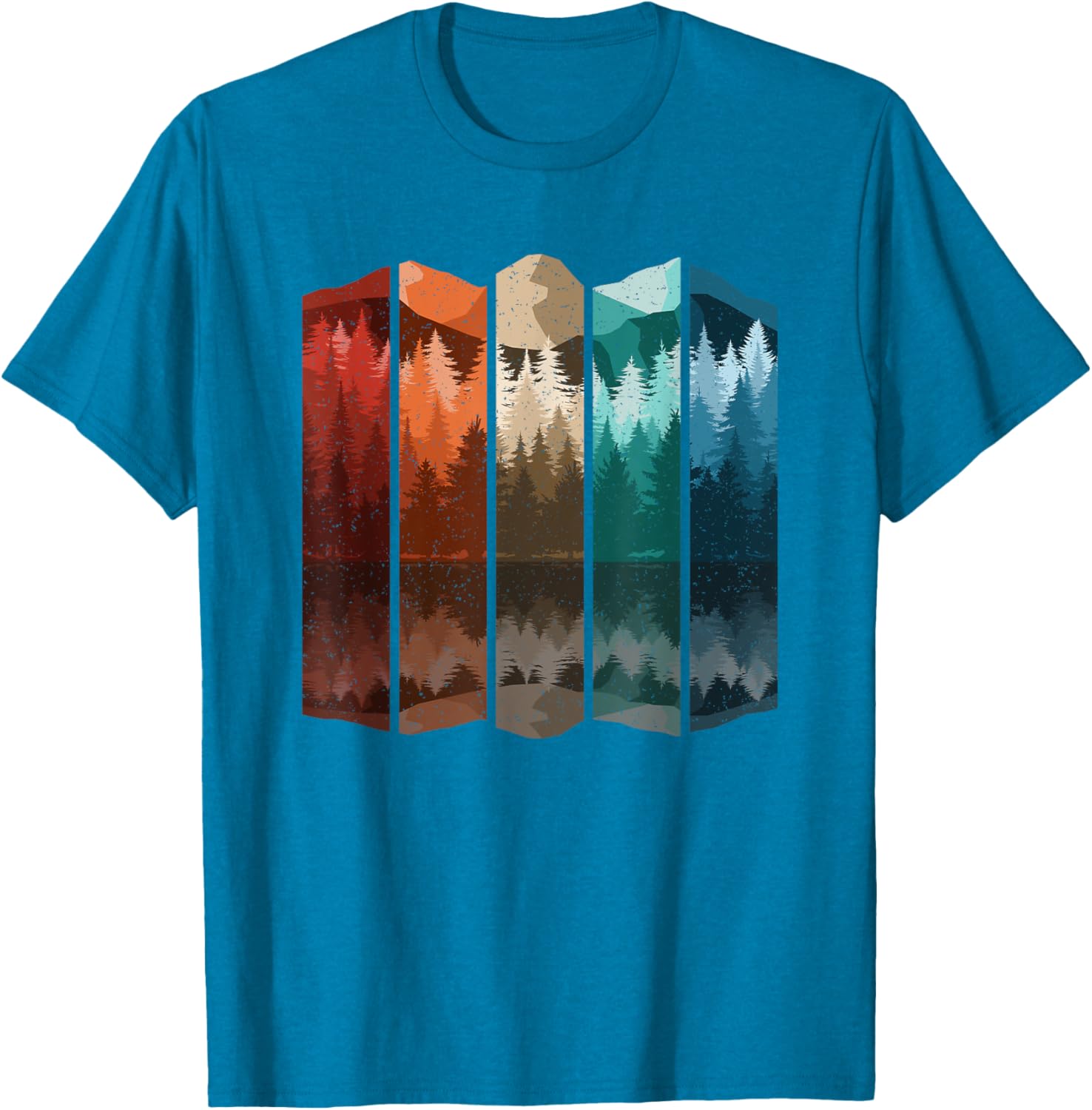 Vintage Mountain Forest Tree T-Shirt for Men - Retro Nature Style Apparel - 15