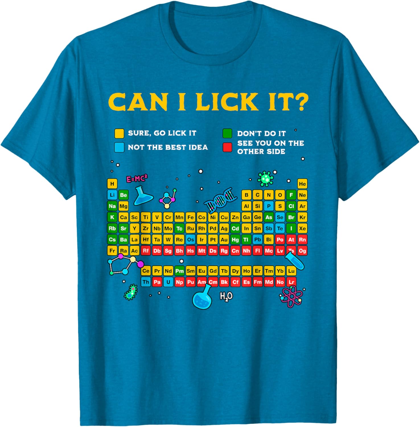 Funny Can I Lick It Periodic Table T-Shirt for Science Teachers and Students - 3