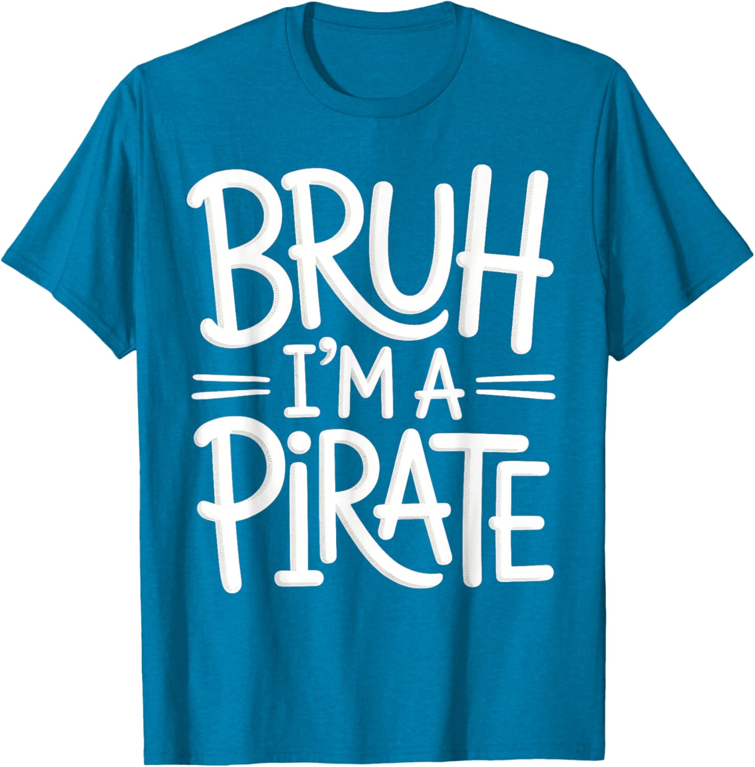 Bruh Pirate Lazy Halloween Costume Kids T-Shirt for Fun Dress-Up - 25