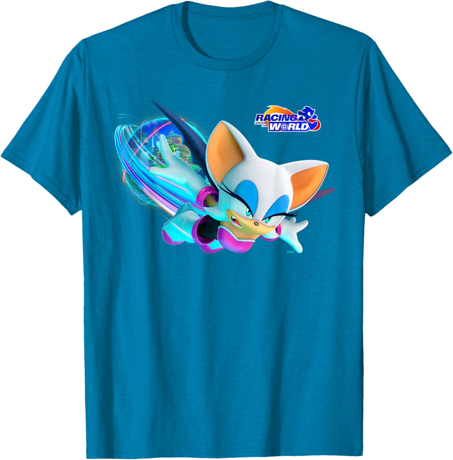 Sonic the Hedgehog Racing Around the World Rouge T-Shirt for Fans - 27