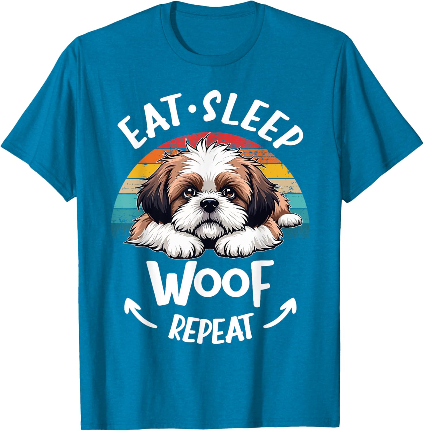 Shih Tzu Eat Sleep Repeat Fun T-Shirt for Men and Women - 6