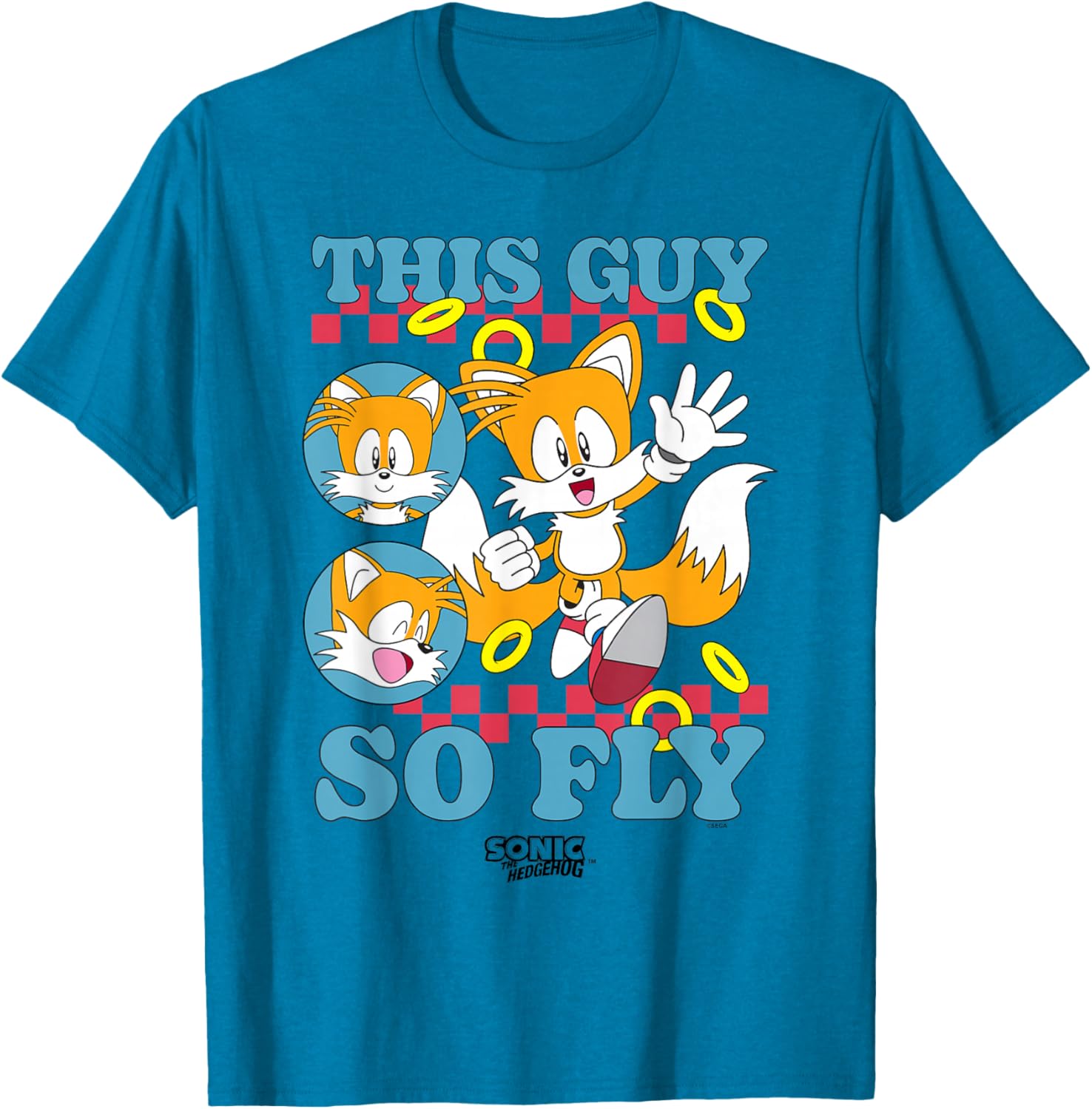 Sonic The Hedgehog Vintage Tails Logo T-Shirt for Fans and Collectors - 9