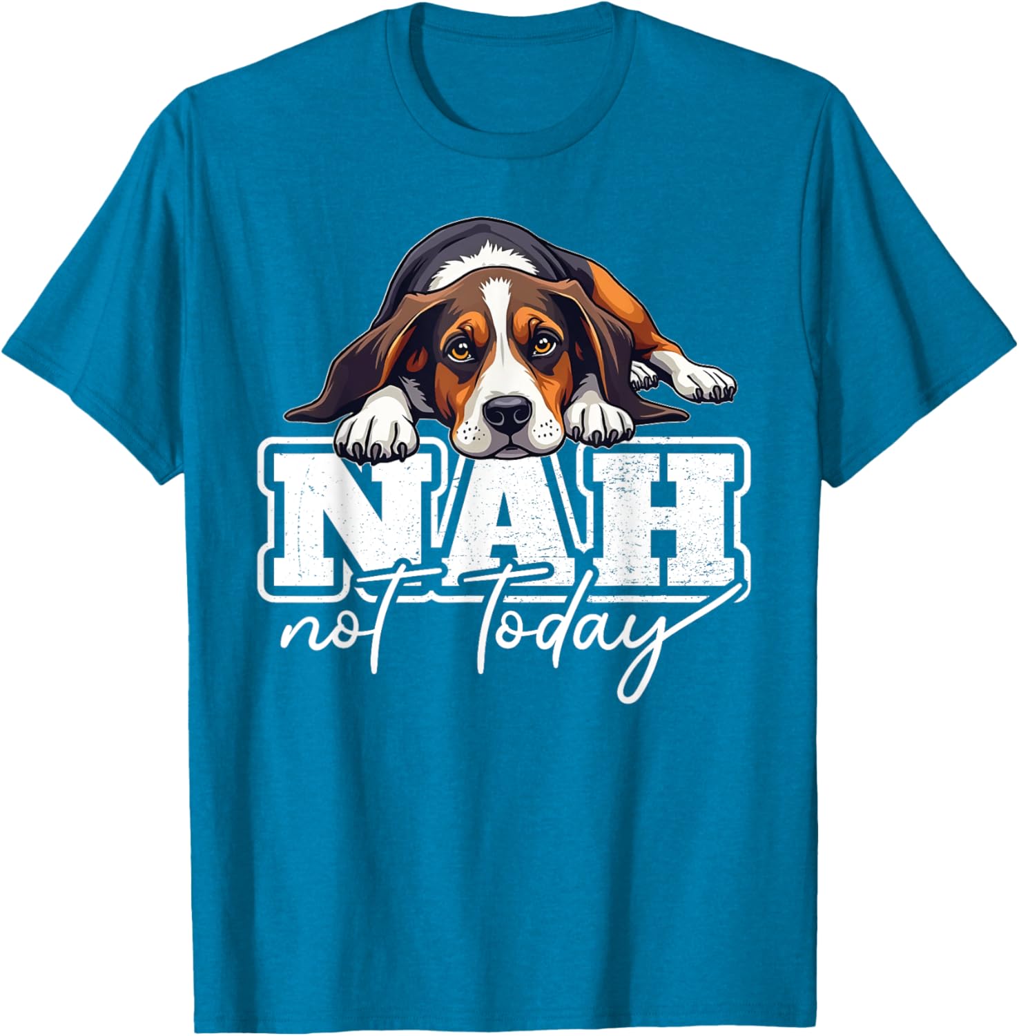 Treeing Walker Coonhound Nah Not Today Funny T-Shirt for Dog Lovers - 8