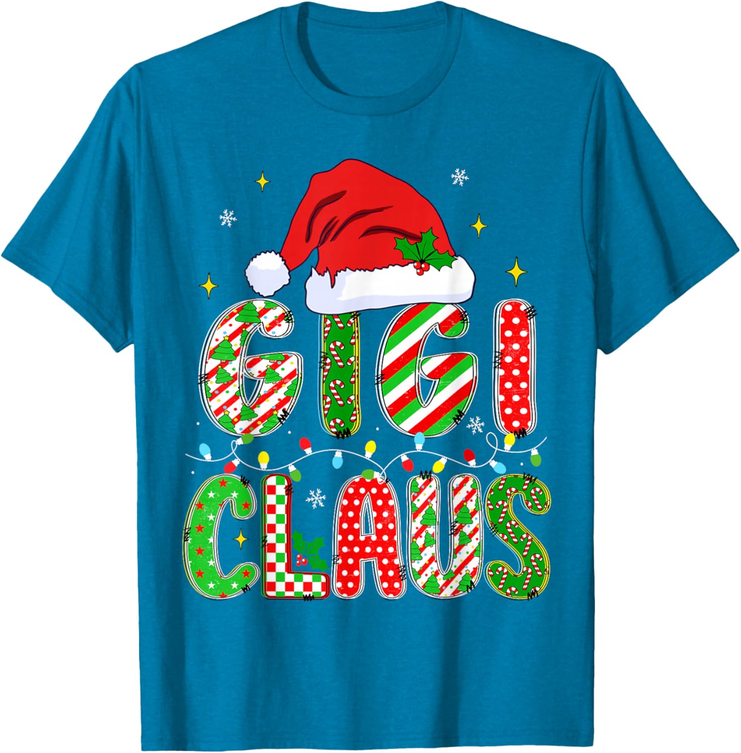 Festive HUGvyn Mom Matching Pajama T-Shirt for Family Christmas Fun - 6