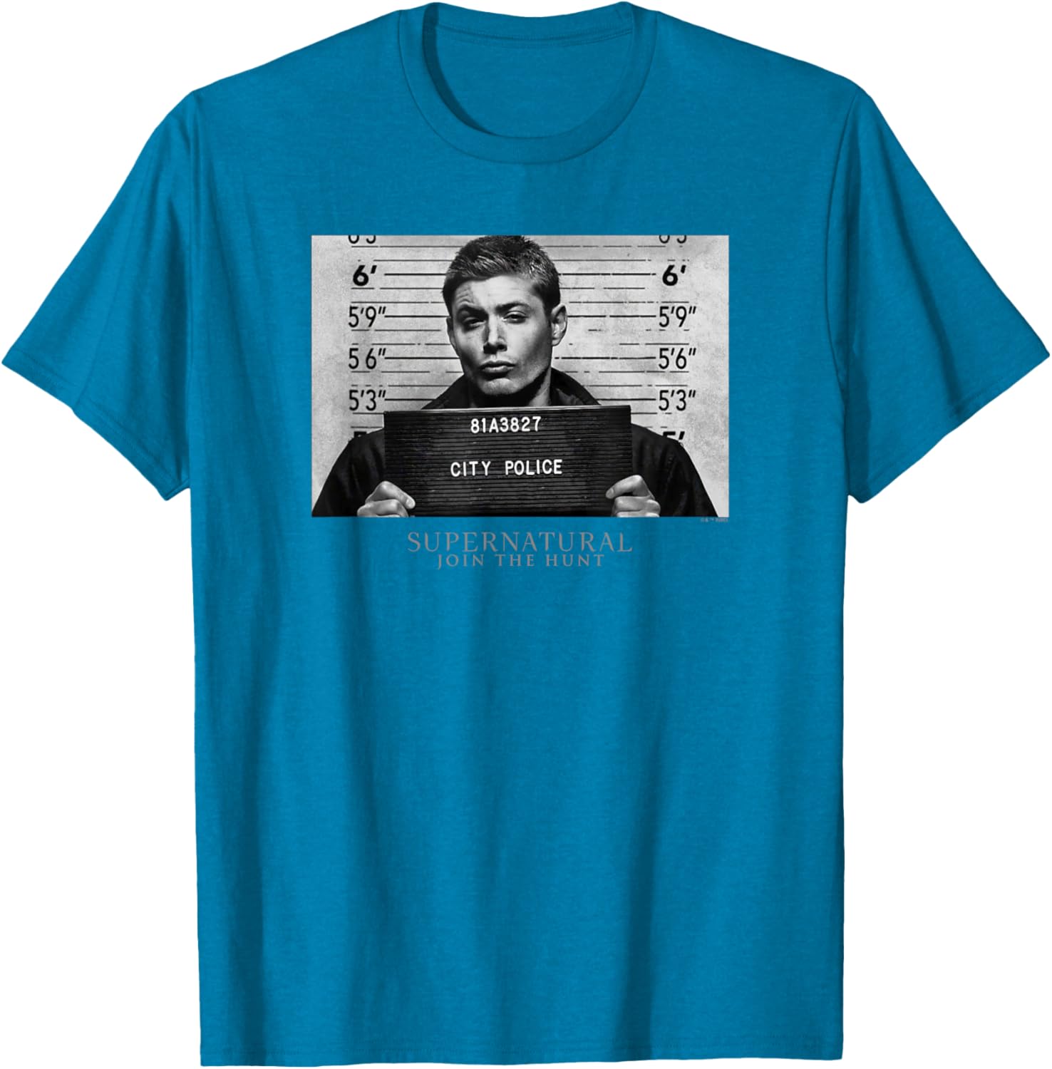 Supernatural Dean Winchester Mugshot Portrait T-Shirt for Fans - 2