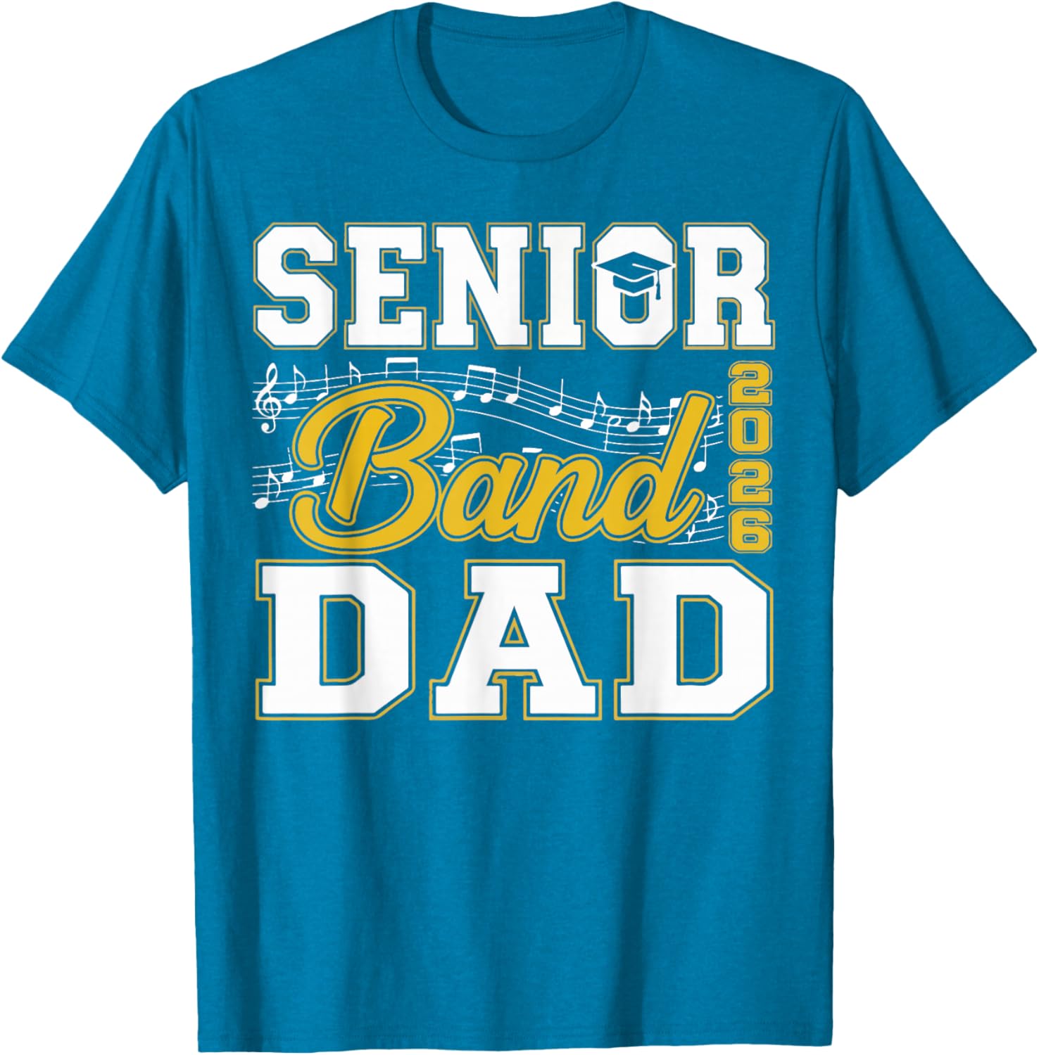 Senior Band Dad Class of 2026 Marching Band T-Shirt for Proud Fathers - 18