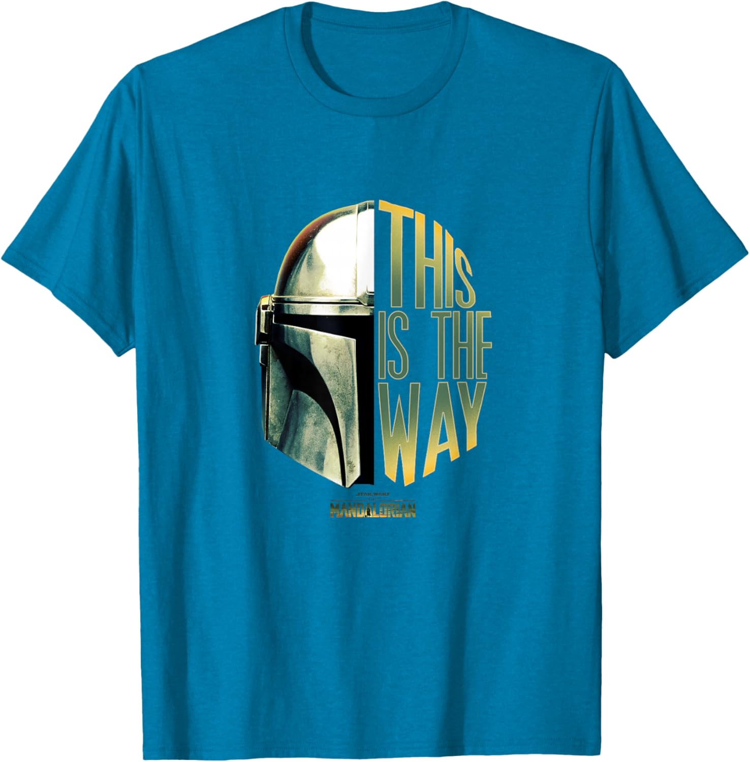 Star Wars The Mandalorian This Is The Way Helmet Logo T-Shirt for Fans - 5