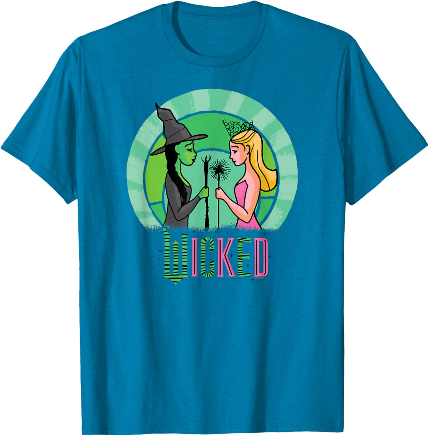 Wicked Glinda and Elphaba Sketched T-Shirt for Fans of the Musical - 2
