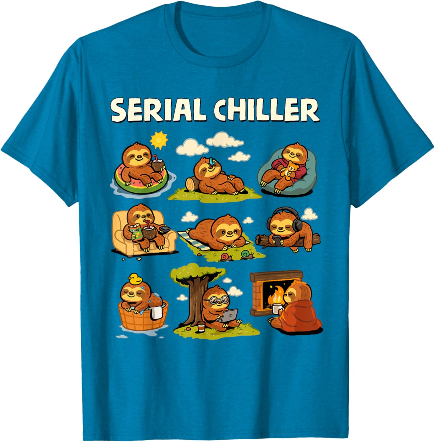 Serial Sloth Chiller T-Shirt for Relaxed Retirement and Lazy Days - 27