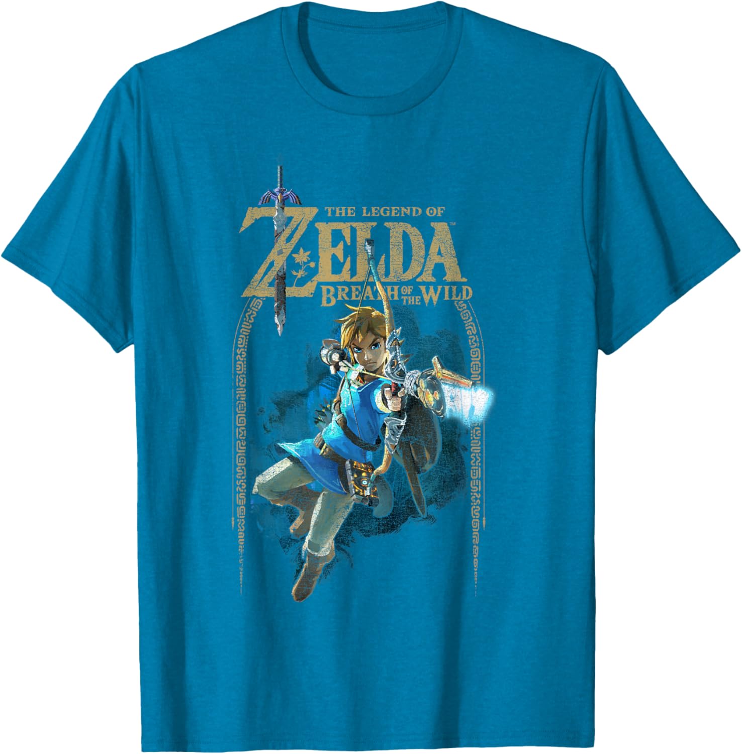 Zelda Breath of the Wild Link Arch Shot Graphic T-Shirt for Gamers - 11