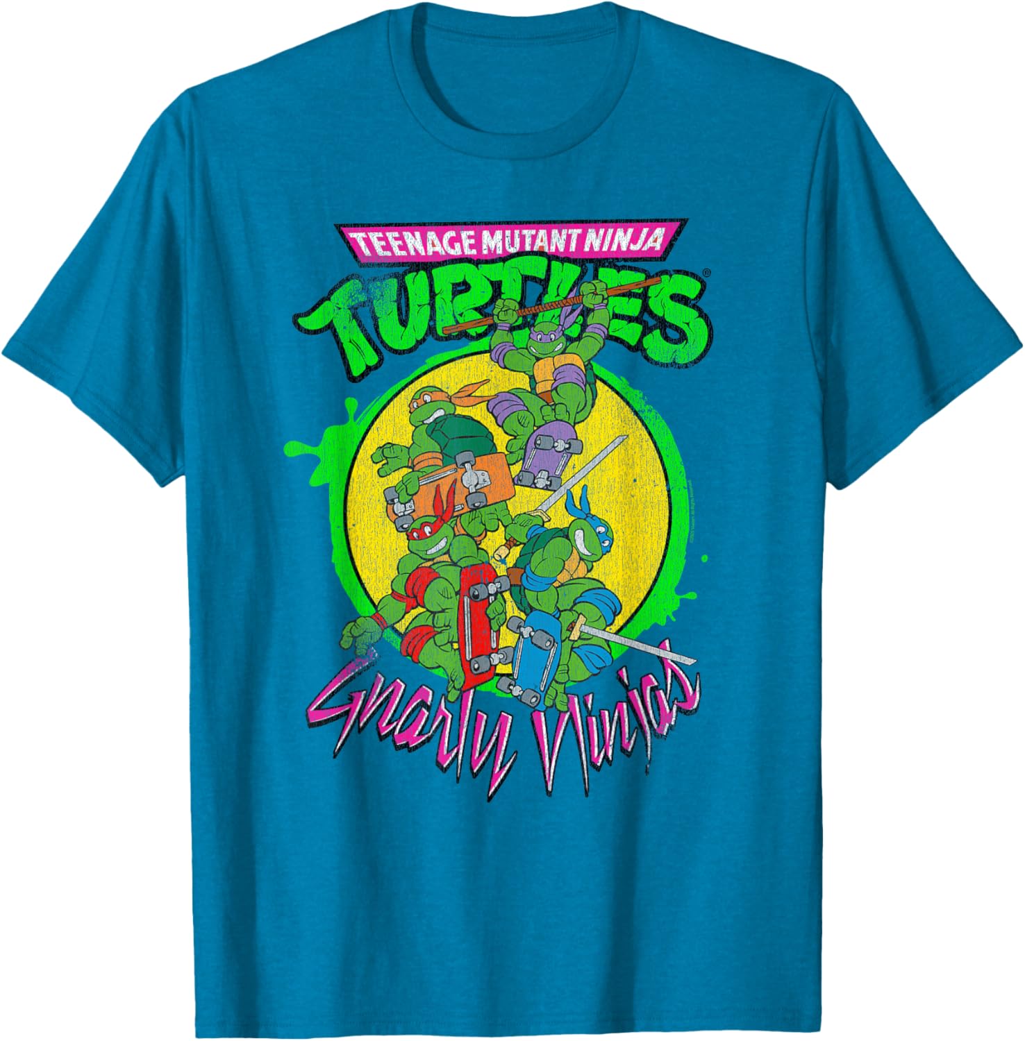 Teenage Mutant Ninja Turtles Gnarly Ninjas Retro T-Shirt for Fans - 7
