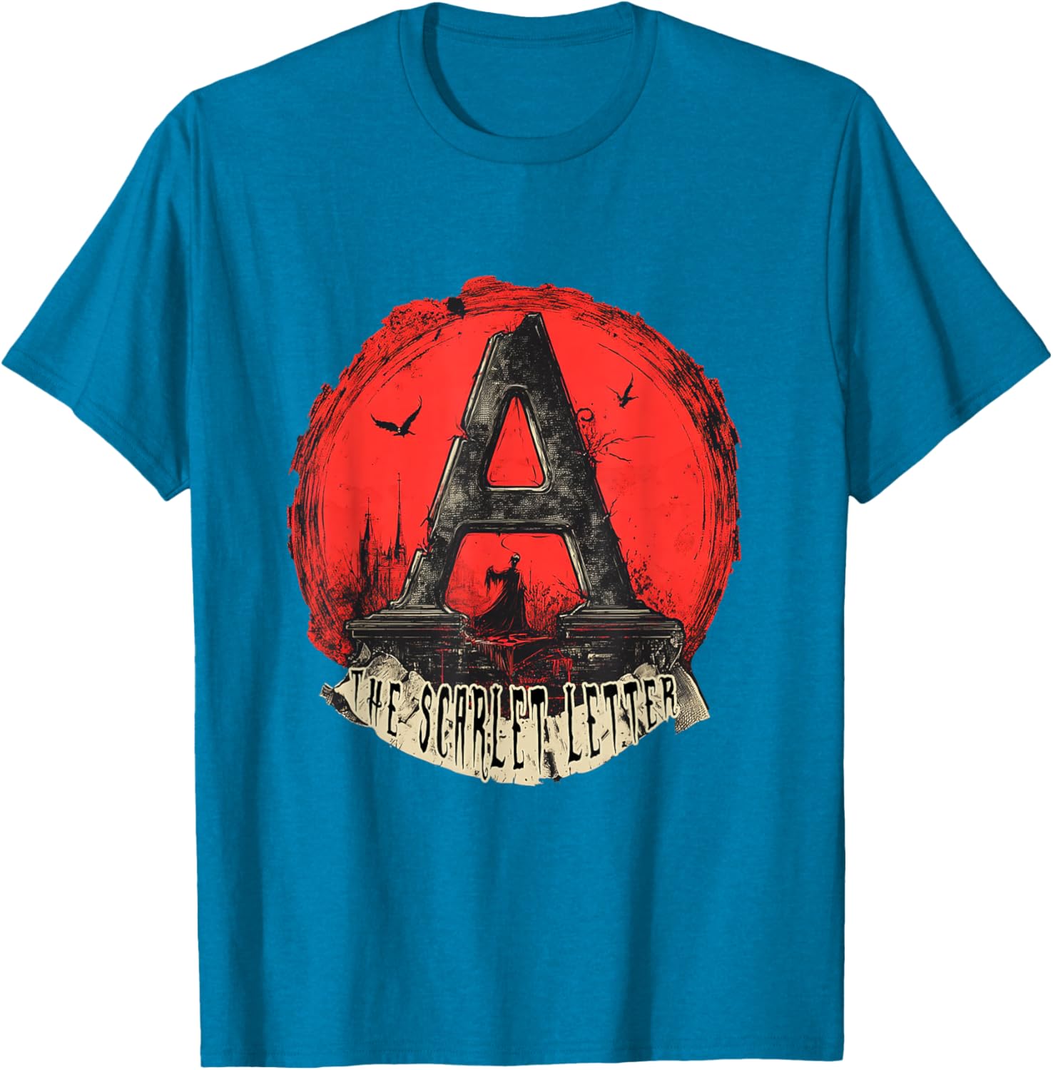 Stylish Scarlet Letter T-Shirt for Fans of Classic Literature Apparel - 4