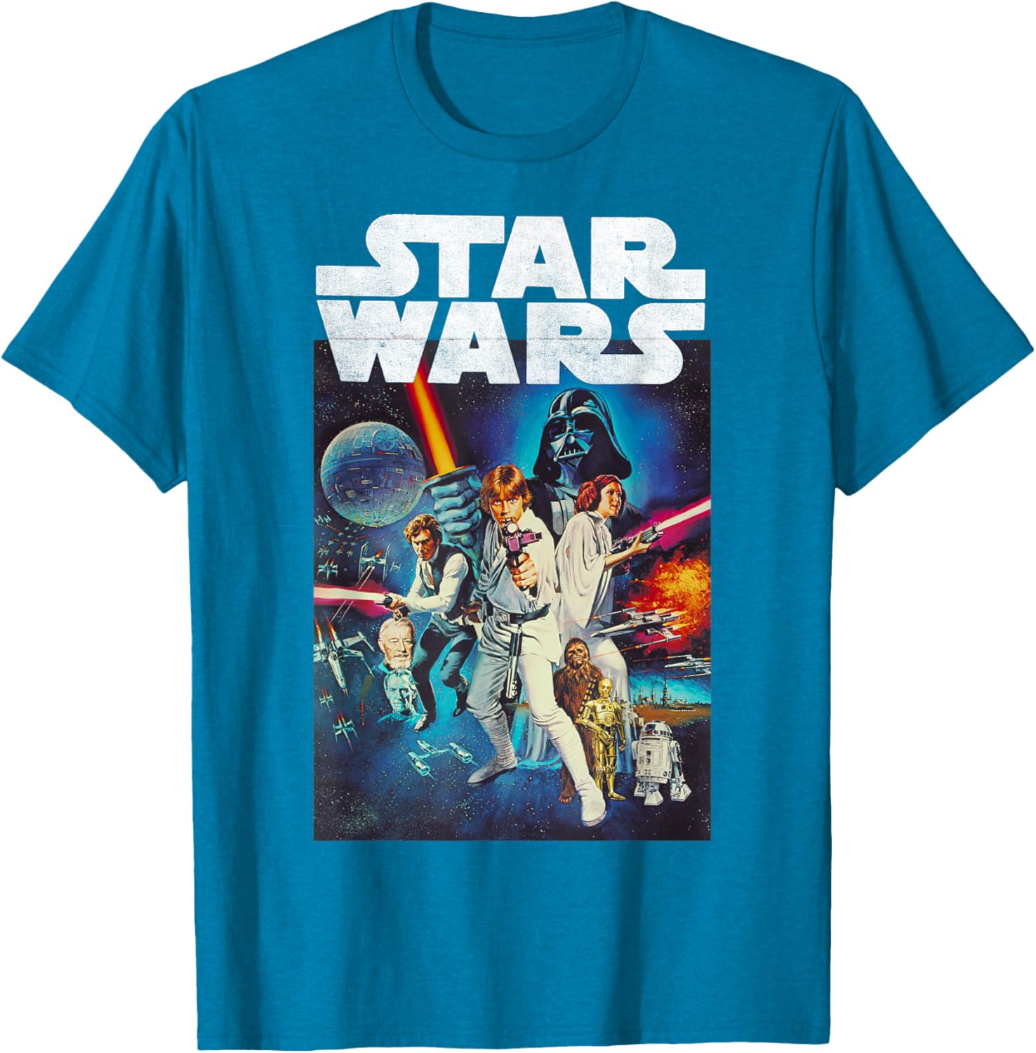 Star Wars Vintage Cast Poster T-Shirt for Disney Fans and Collectors - 15