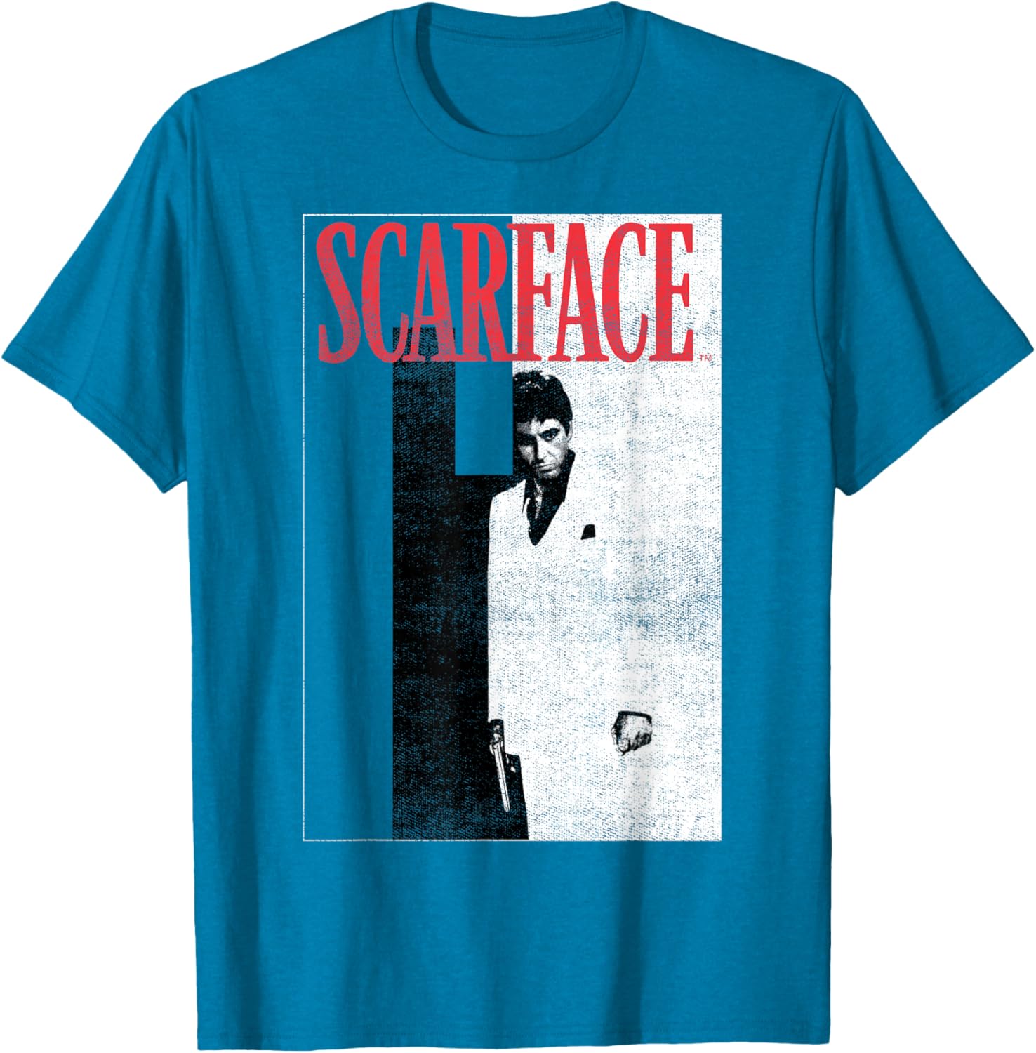 Scarface Distressed Movie Poster T-Shirt for Fans of Classic Cinema - 3