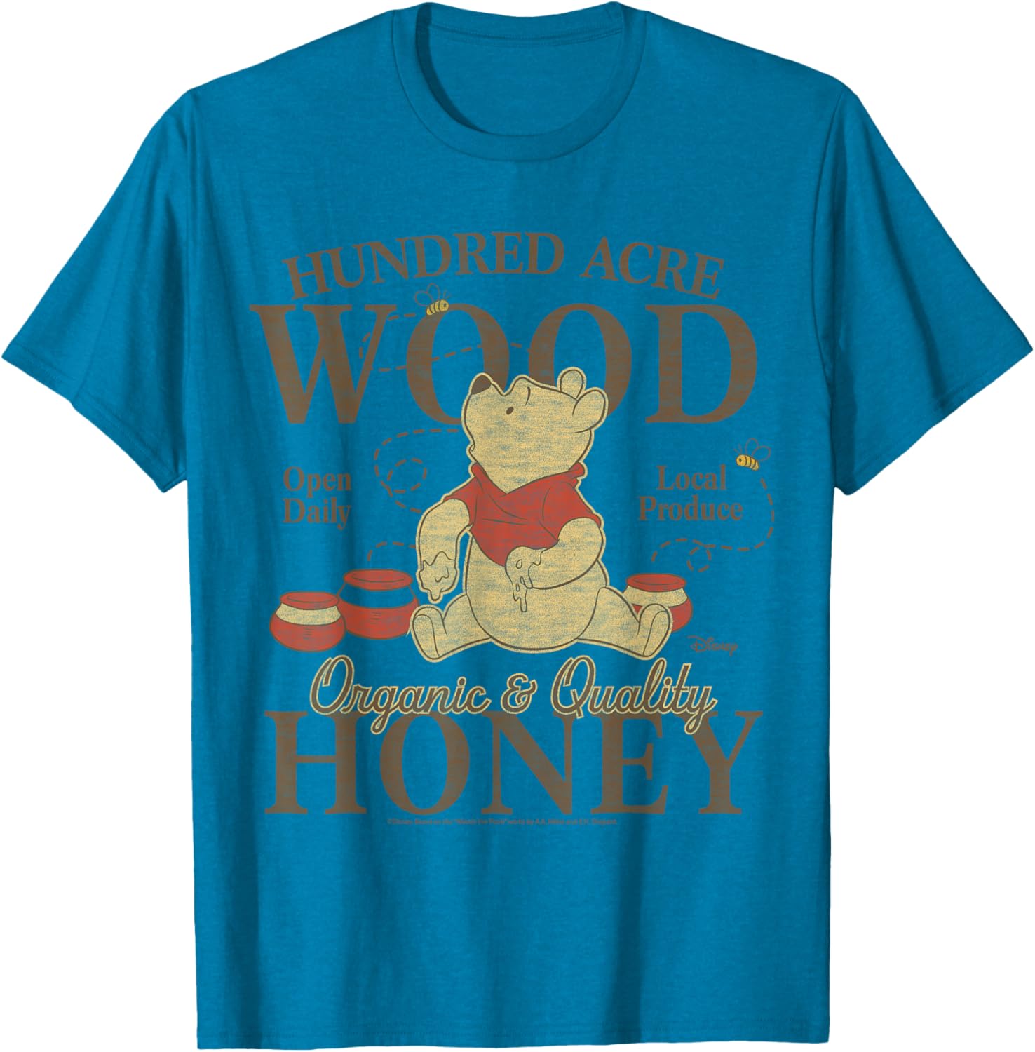 Winnie The Pooh Organic Honey T-Shirt for Kids in Hundred Acre Wood - 5