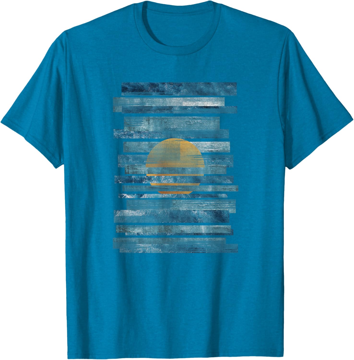 Oceanic Sunset Strips T-Shirt for Effortless Style and Comfort - 23