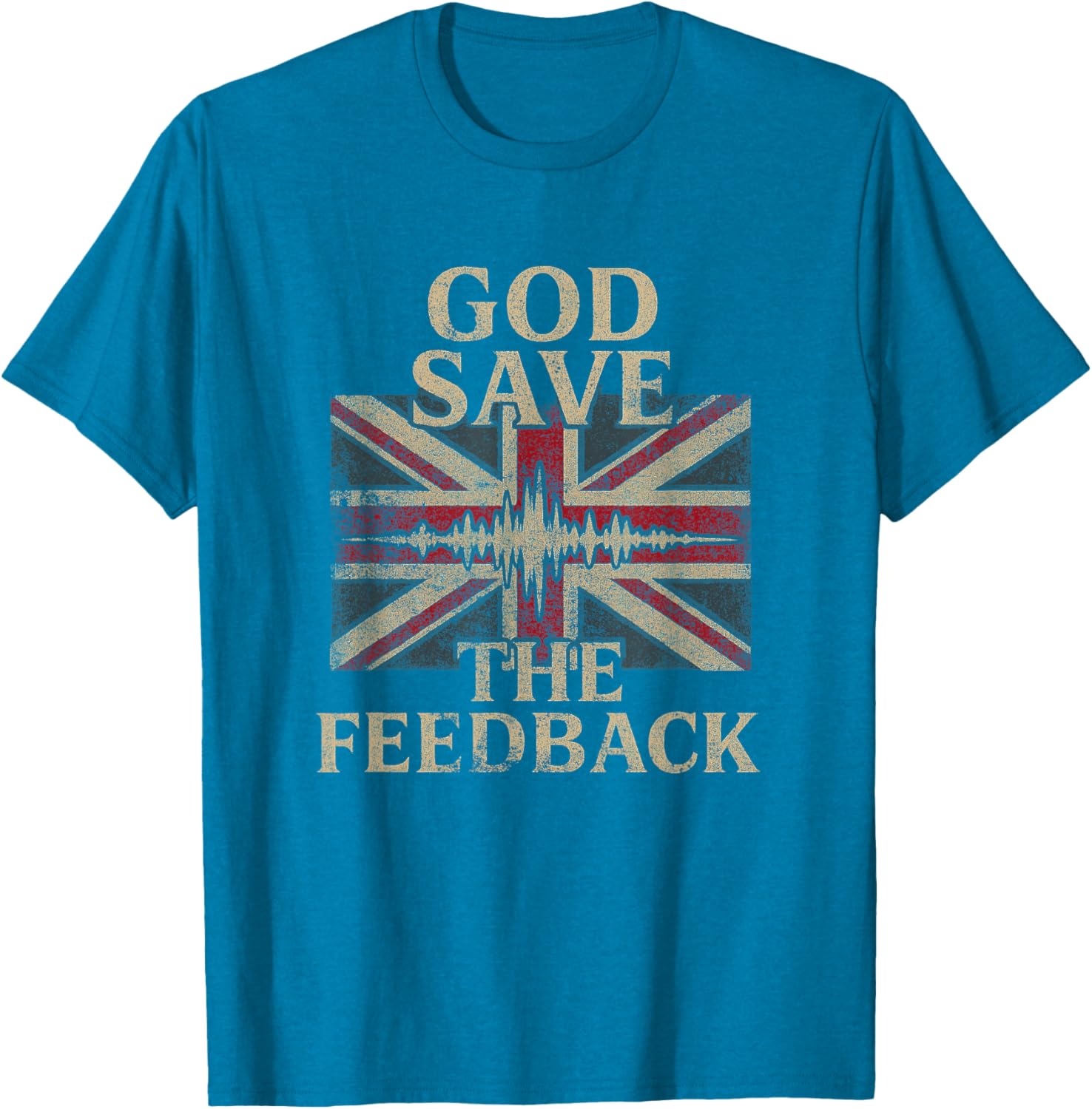 Vintage Punk Rock God Save the Feedback T-Shirt for UK Style Lovers - 7