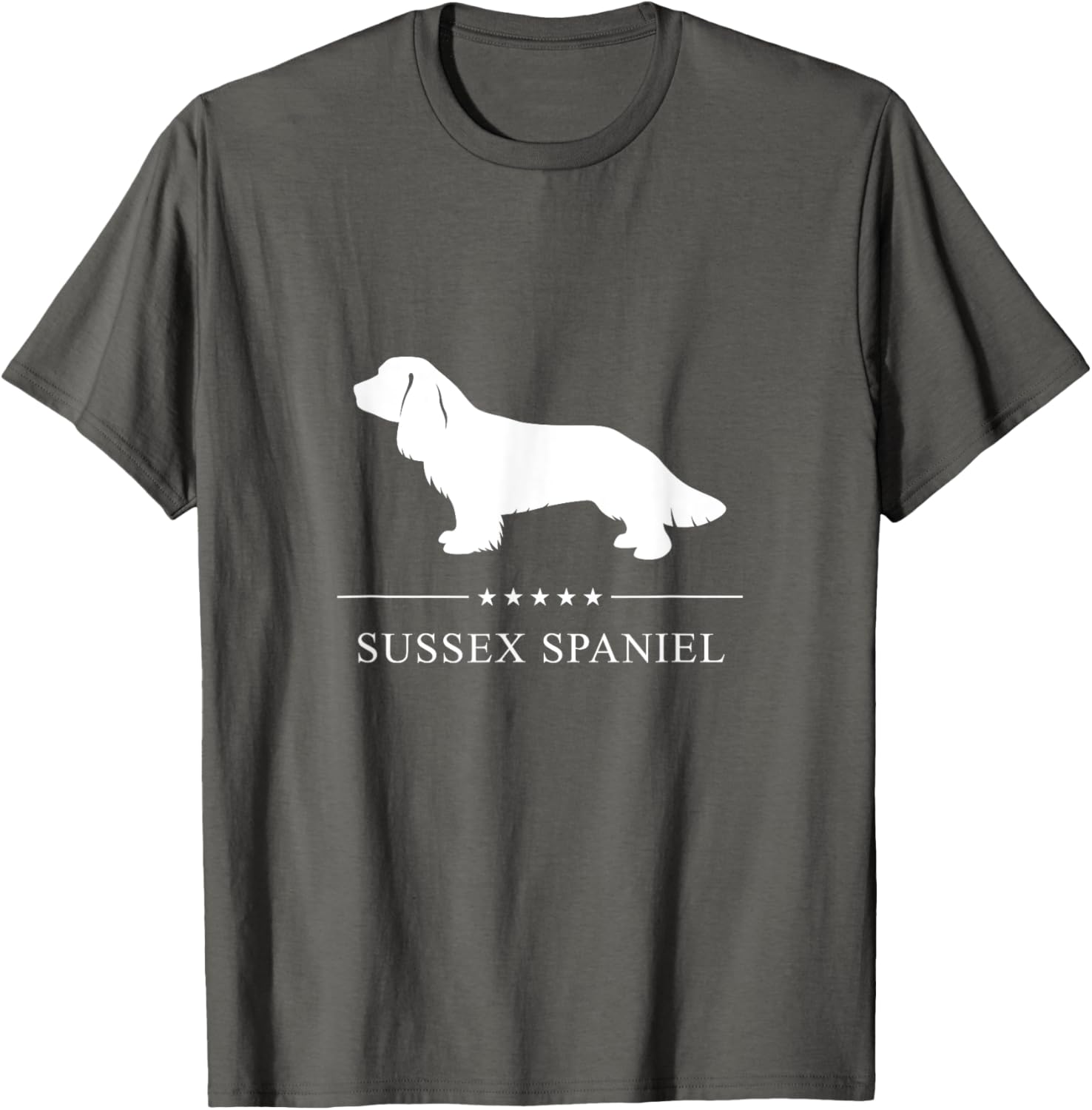 Stylish Sussex Spaniel Silhouette T-Shirt for Dog Lovers - Unisex Design - 17