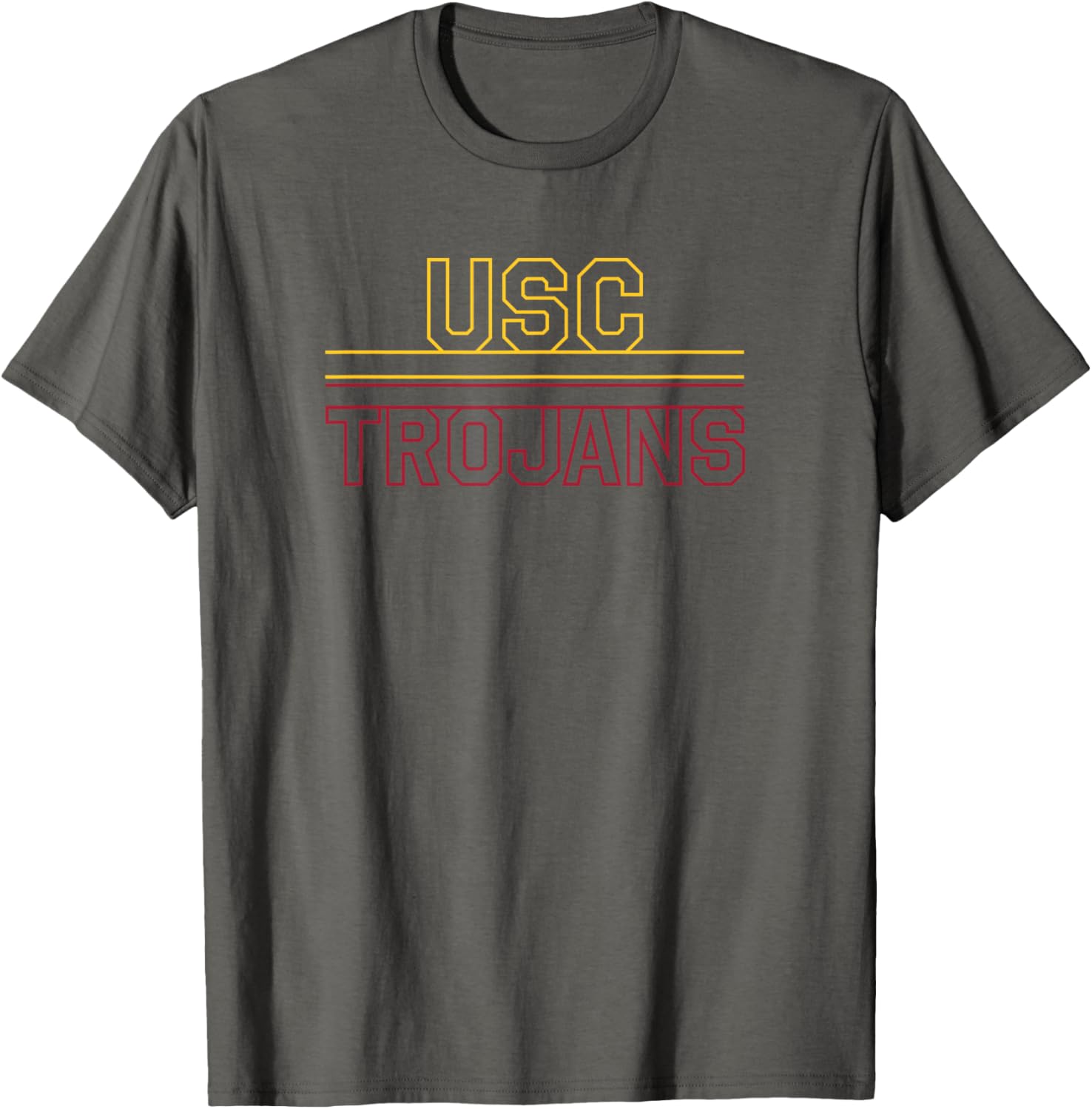USC Trojans Gold Cardinal T-Shirt with Stack Block Logo for Sports Fans - 1