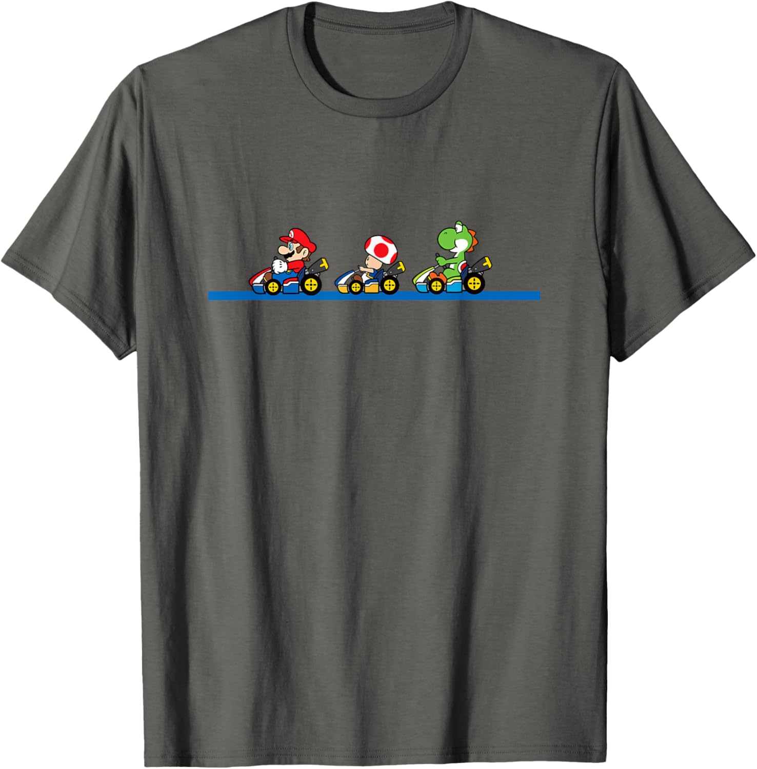 Vintage Mario Kart T-Shirt featuring Yoshi, Toad, and Mario Racing Fun - 22