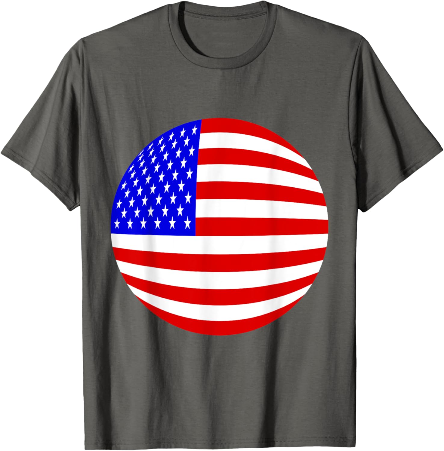 Patriotic American Flag T-Shirt with Stars and Stripes in Red and Blue - 12