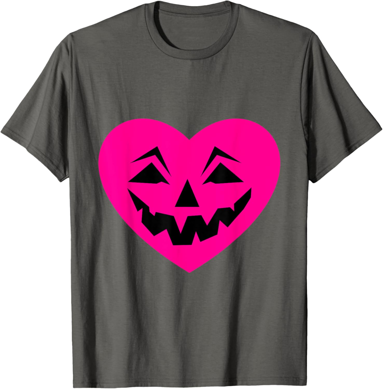 Pink Halloween Heart Goth T-Shirt for Creepy Ominous Valentine Style - 4