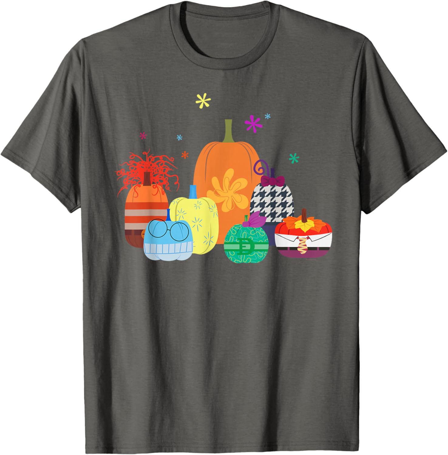 Disney Pixar Inside Out 2 Halloween Pumpkin Group T-Shirt for Fun Celebrations - 9