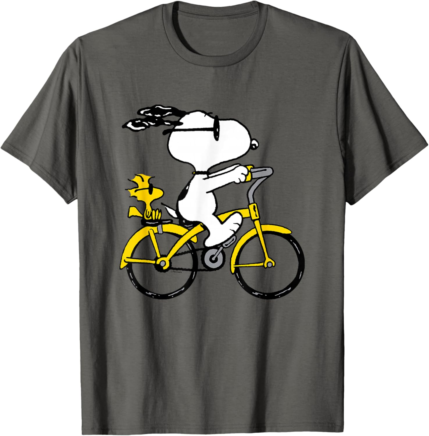 Snoopy and Woodstock Bike Ride T-Shirt for Fun Casual Outfits - 13