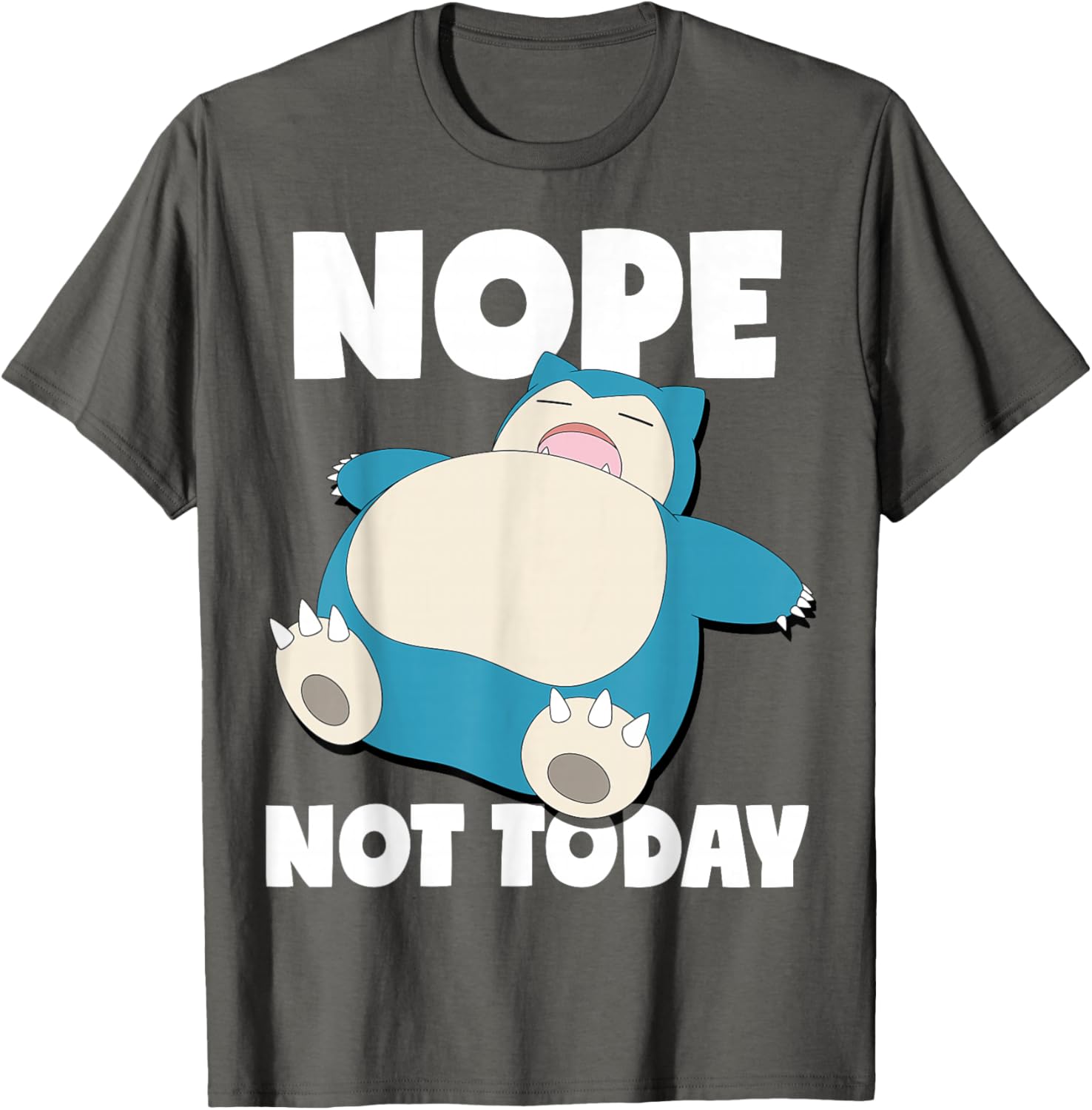 Snorlax Sleeping Nope Not Today T-Shirt for Pokémon Fans - Fun Apparel - 11